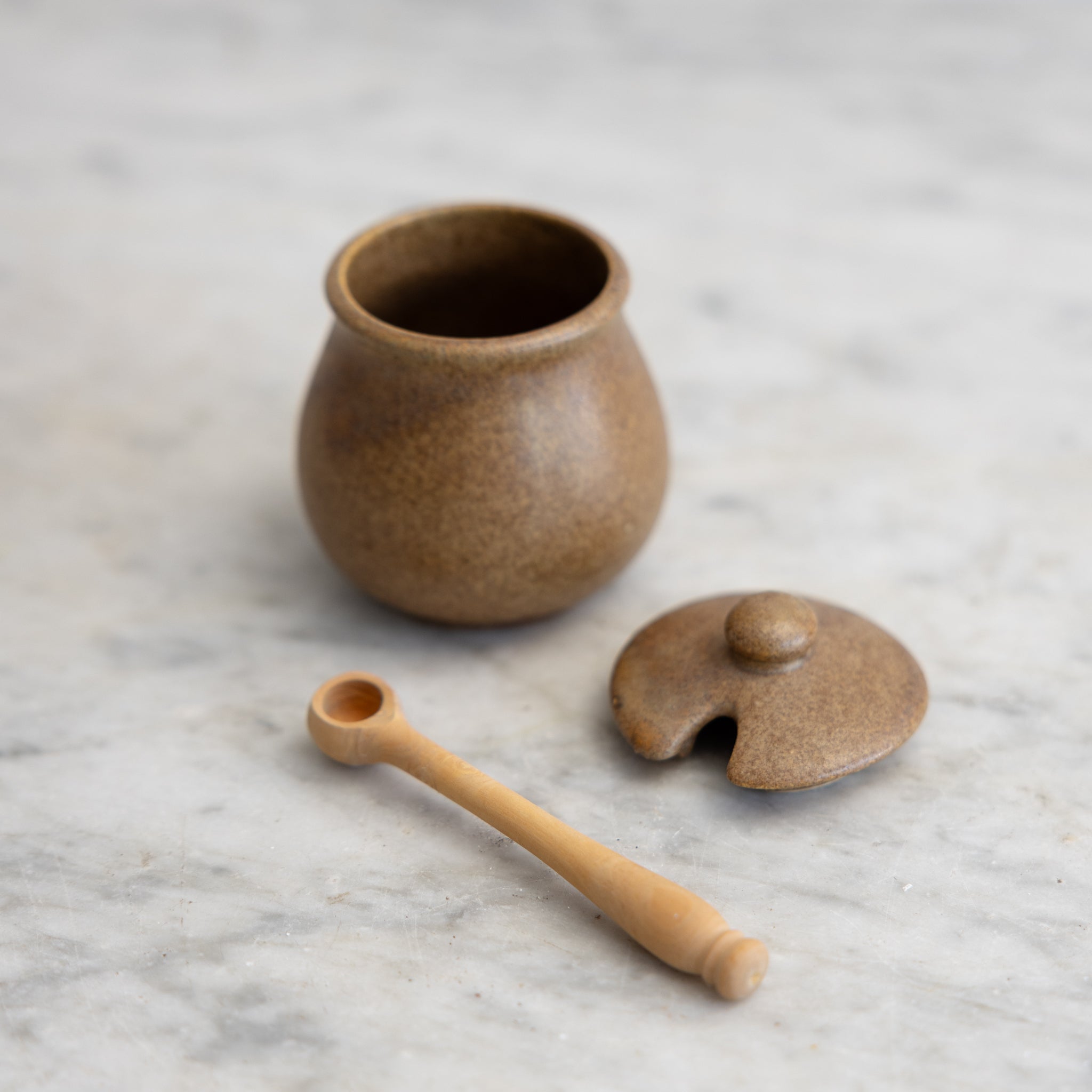 Petite Mustard Pot with Mustard Spoon - elsie green - the french kitchen