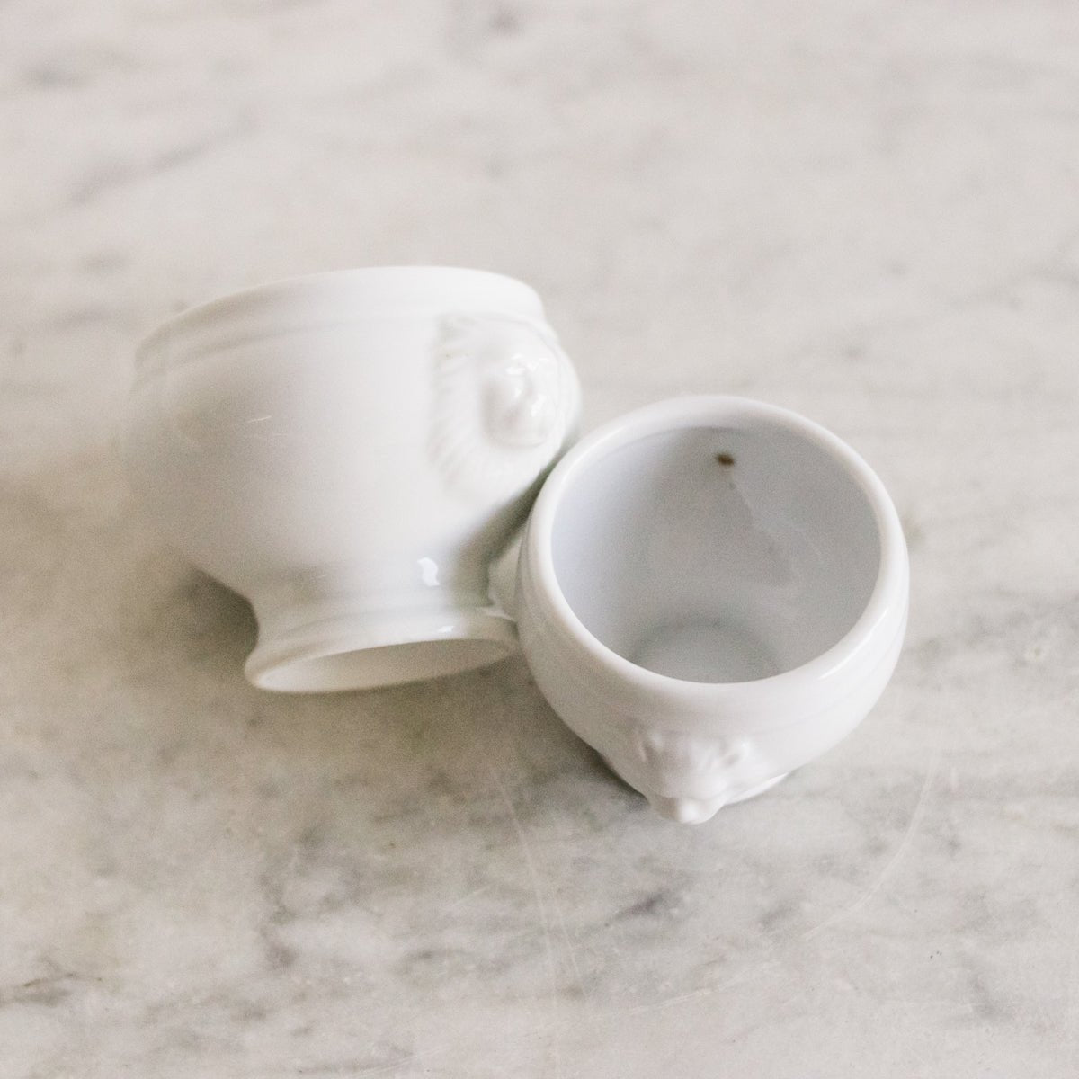 Petite Oval Tray with Lion Bowl & Silver Spoon - elsie green - The French Kitchen