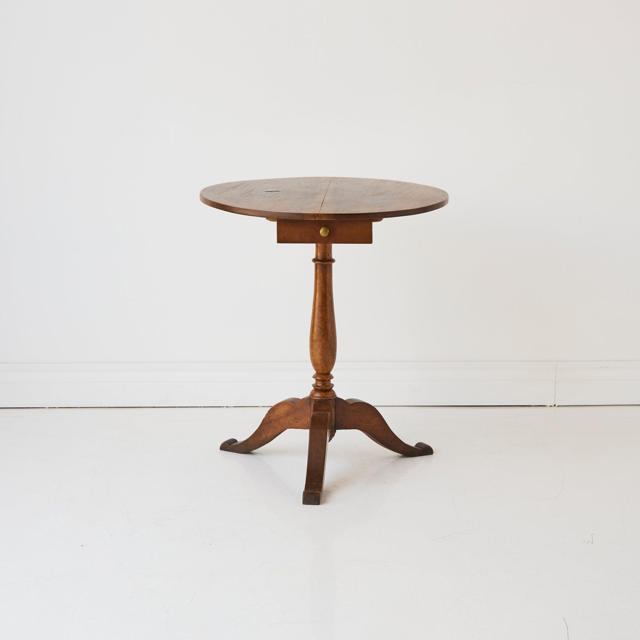 Petite Pedestal Side Table - elsie green - furniture