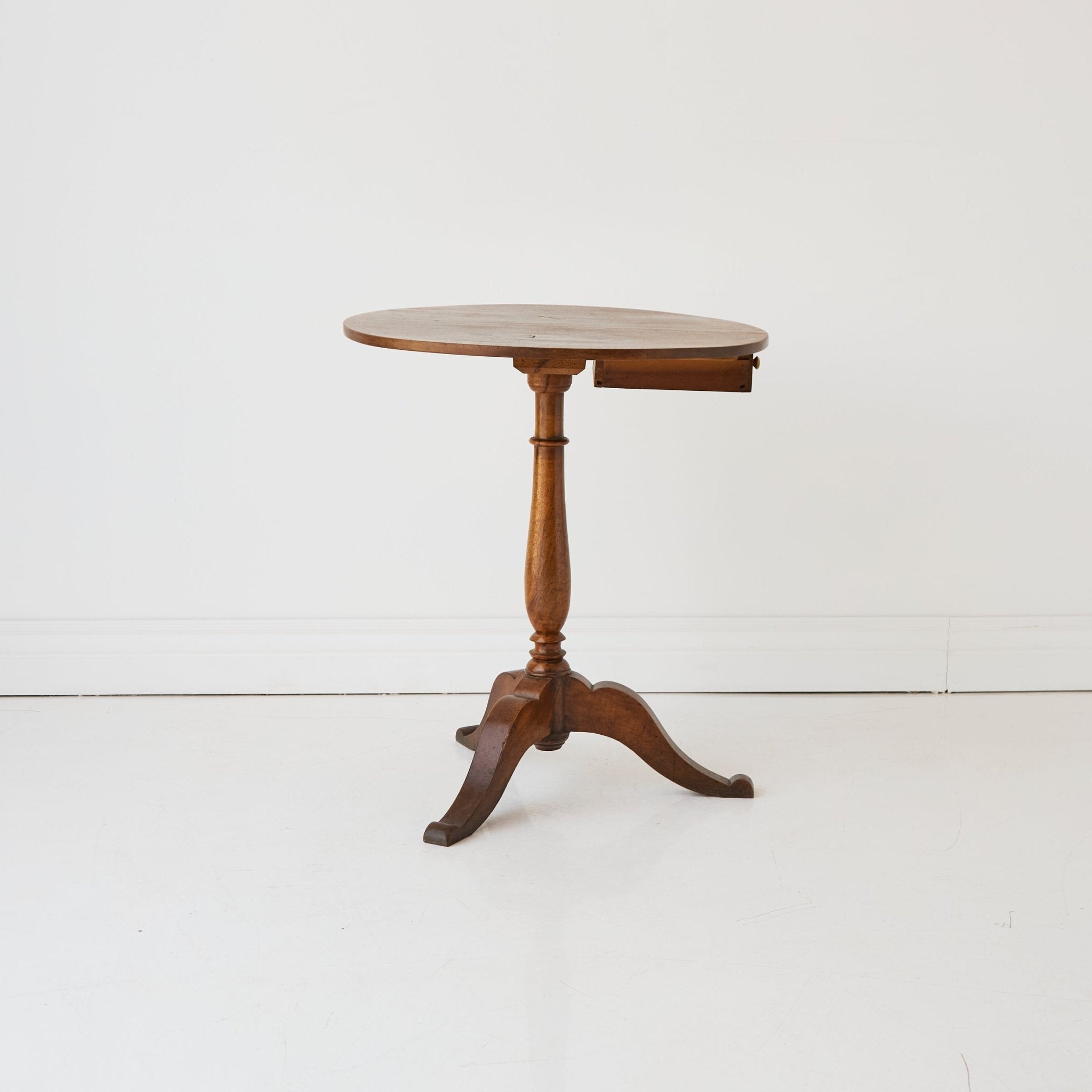Petite Pedestal Side Table - elsie green - furniture