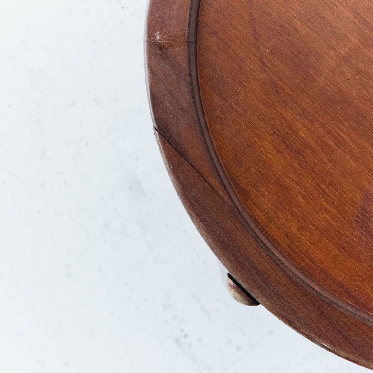 Petite Side Table with Leather Top - elsie green - furniture