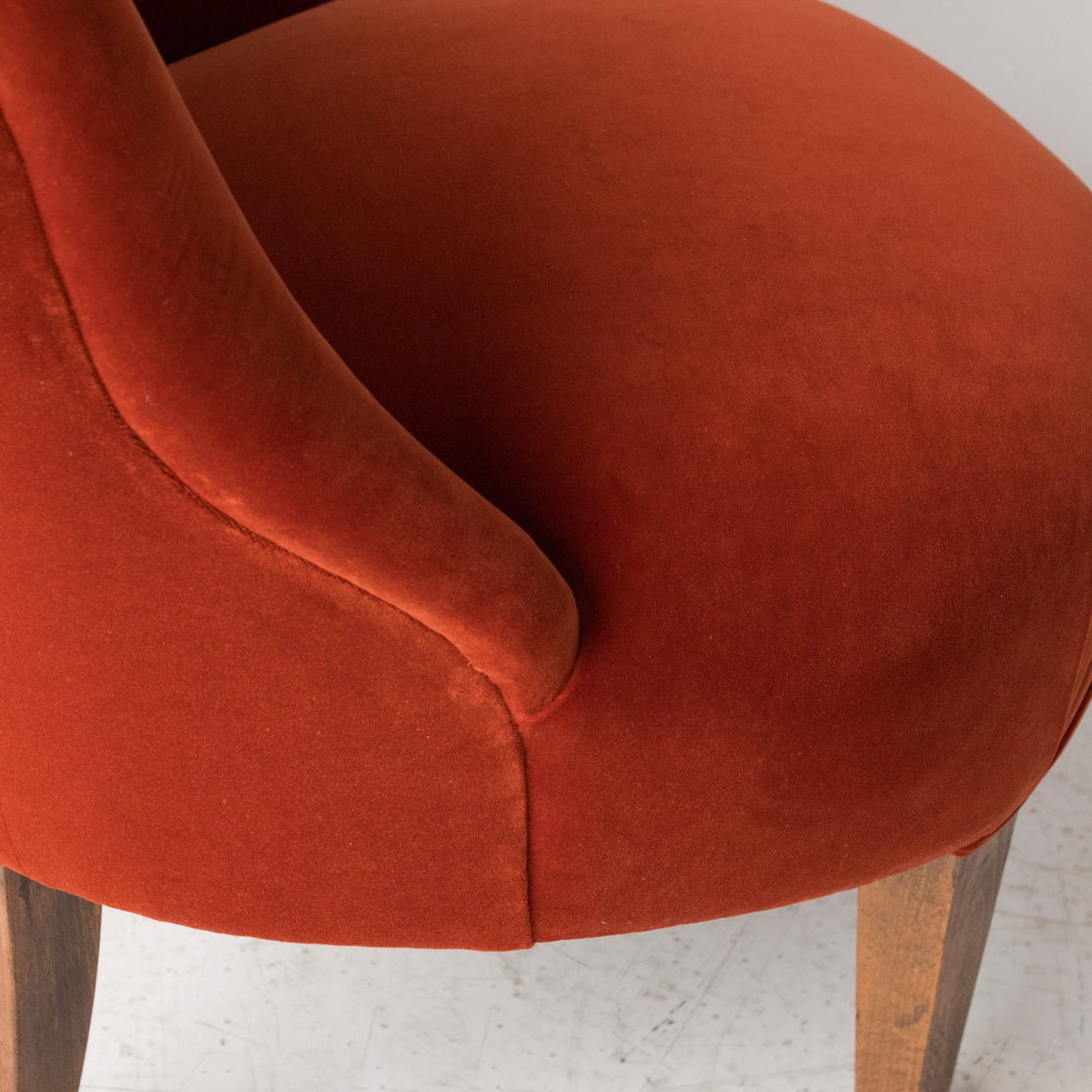 Petite Slipper Chair | Burnt Orange Velvet - elsie green -