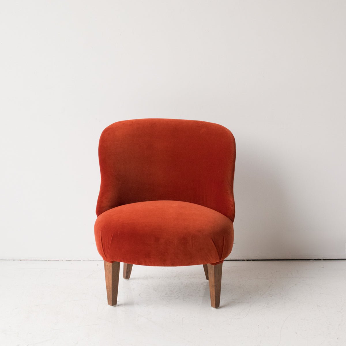 Petite Slipper Chair | Burnt Orange Velvet - elsie green -
