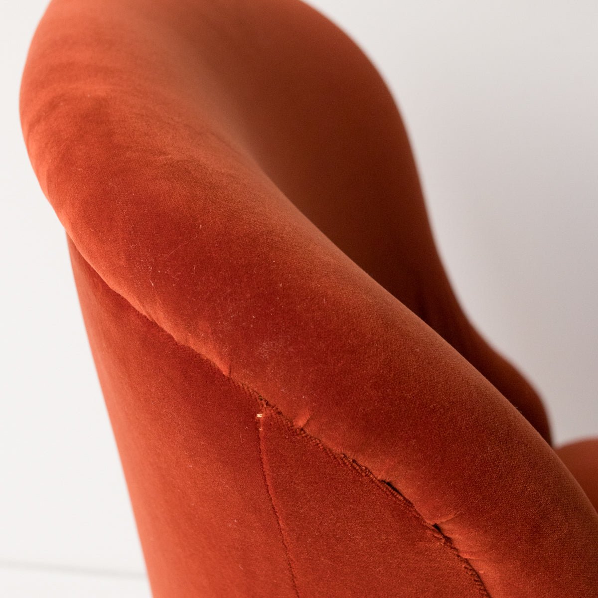 Petite Slipper Chair | Burnt Orange Velvet - elsie green -