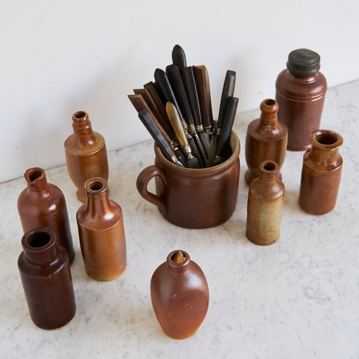 Petite Stoneware Bottle Collection - elsie green - the french kitchen