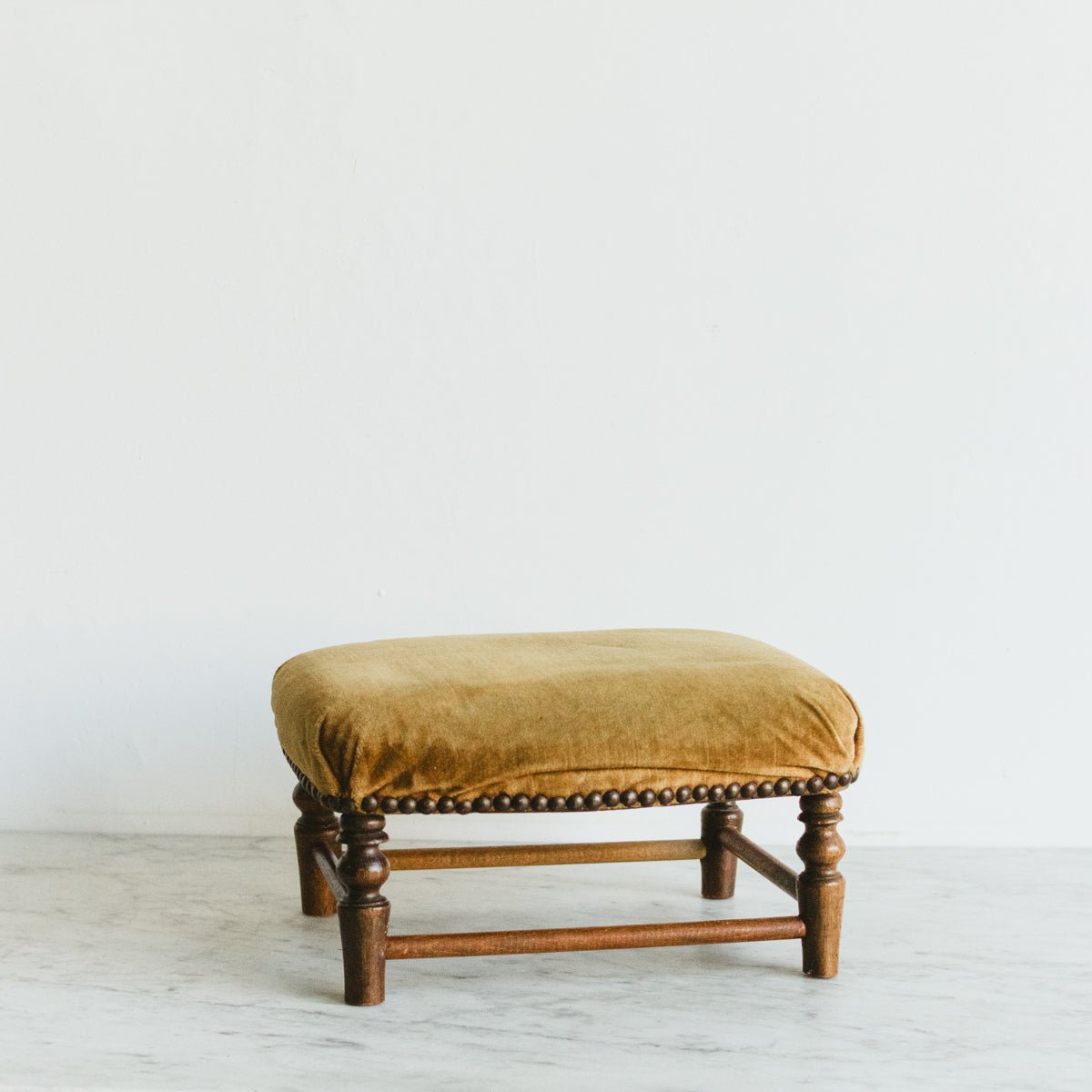 Petite Velvet Stool - elsie green - furniture