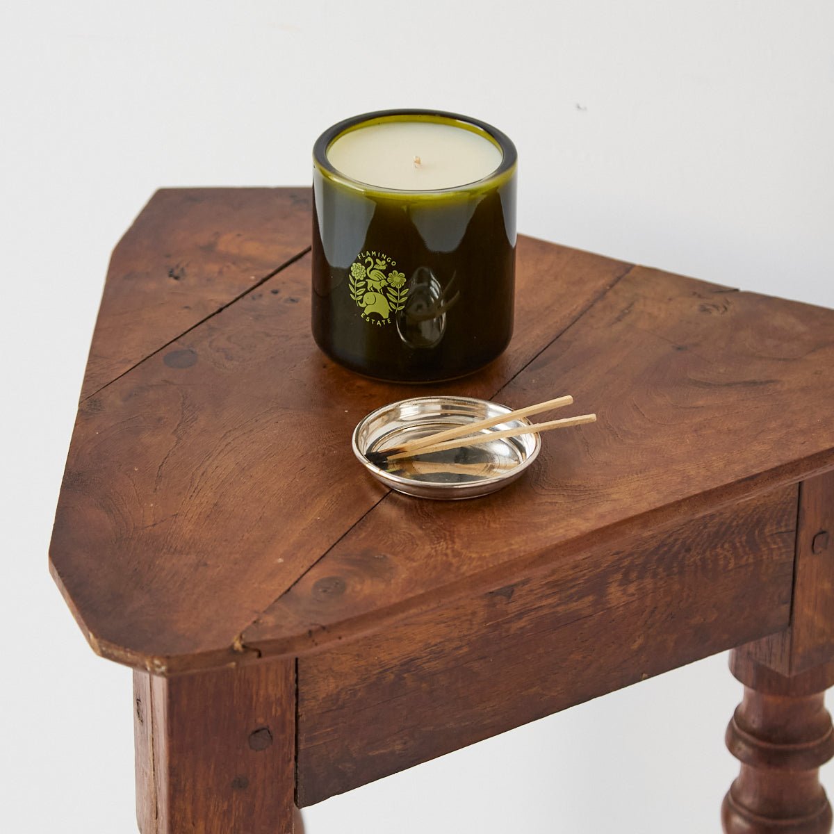 Petite Walnut and Oak Side Table - elsie green - furniture