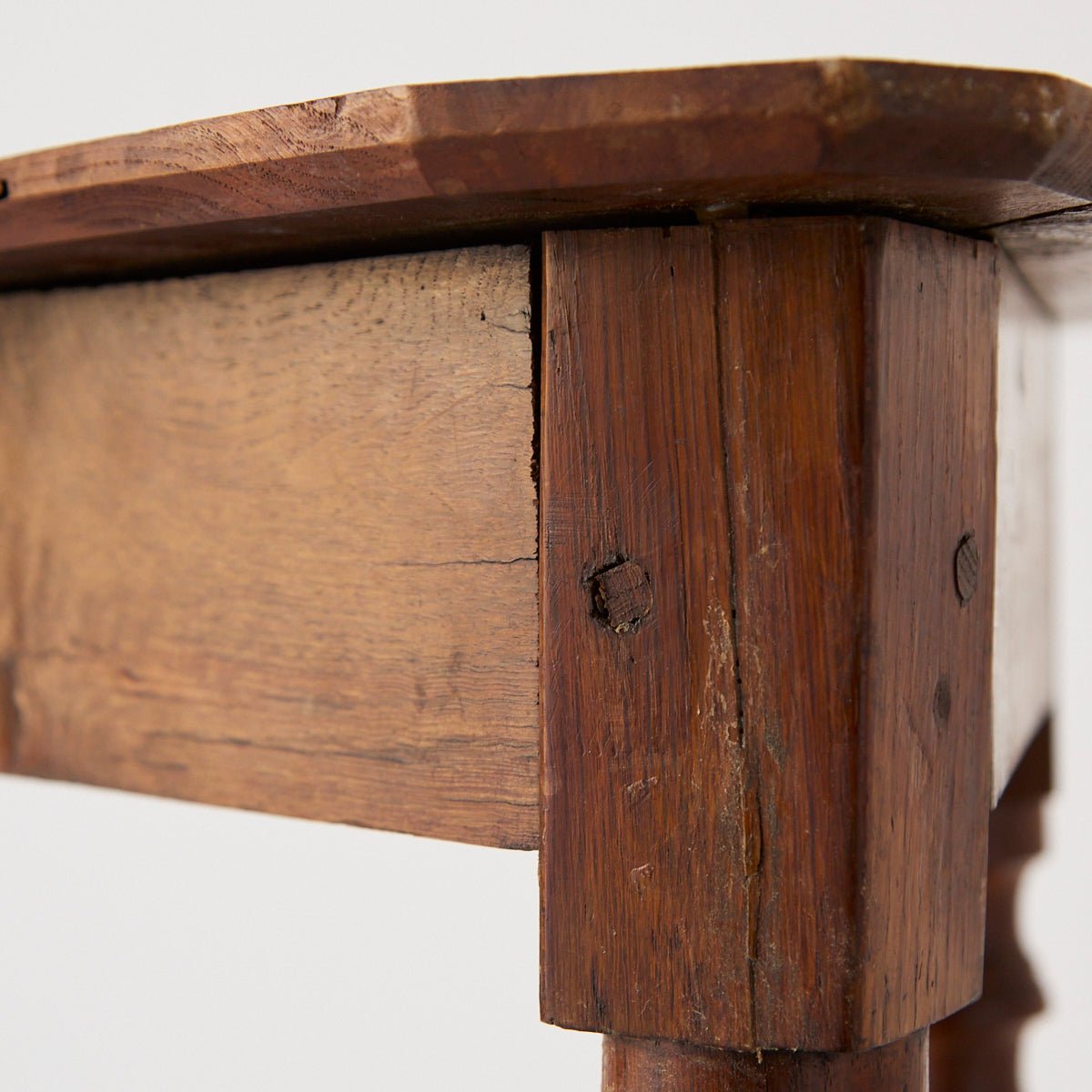 Petite Walnut and Oak Side Table - elsie green - furniture