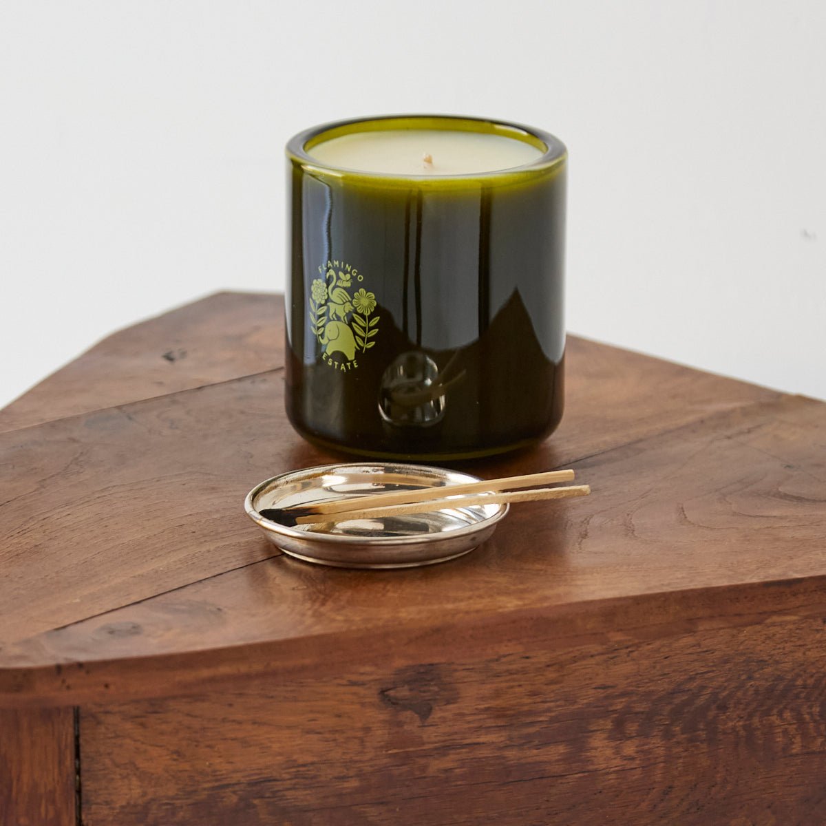 Petite Walnut and Oak Side Table - elsie green - furniture
