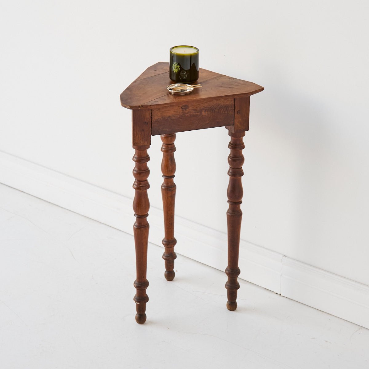 Petite Walnut and Oak Side Table - elsie green - furniture