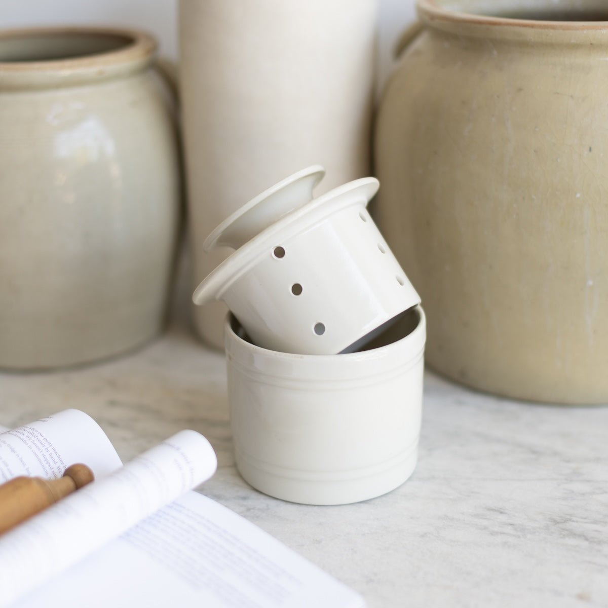 Porcelain Butter Keeper - elsie green - the french kitchen