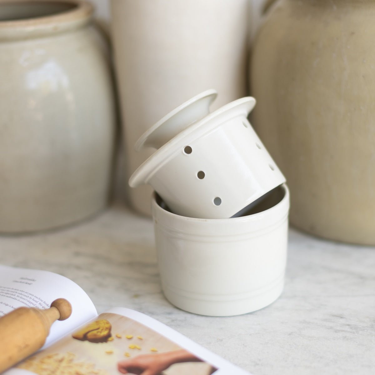Porcelain Butter Keeper - elsie green - the french kitchen