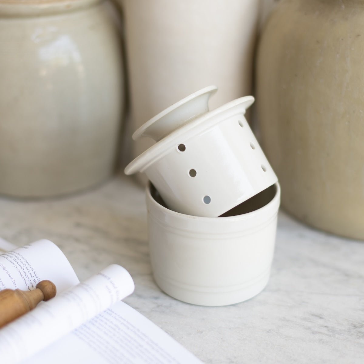 Porcelain Butter Keeper - elsie green - the french kitchen