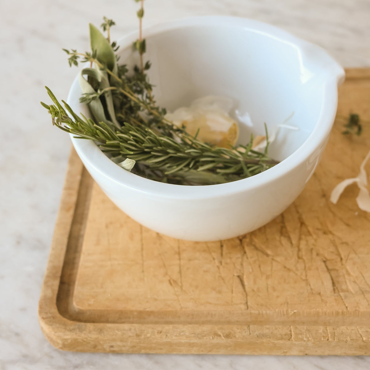 Porcelain Mortar & Pestle - elsie green - The French Kitchen