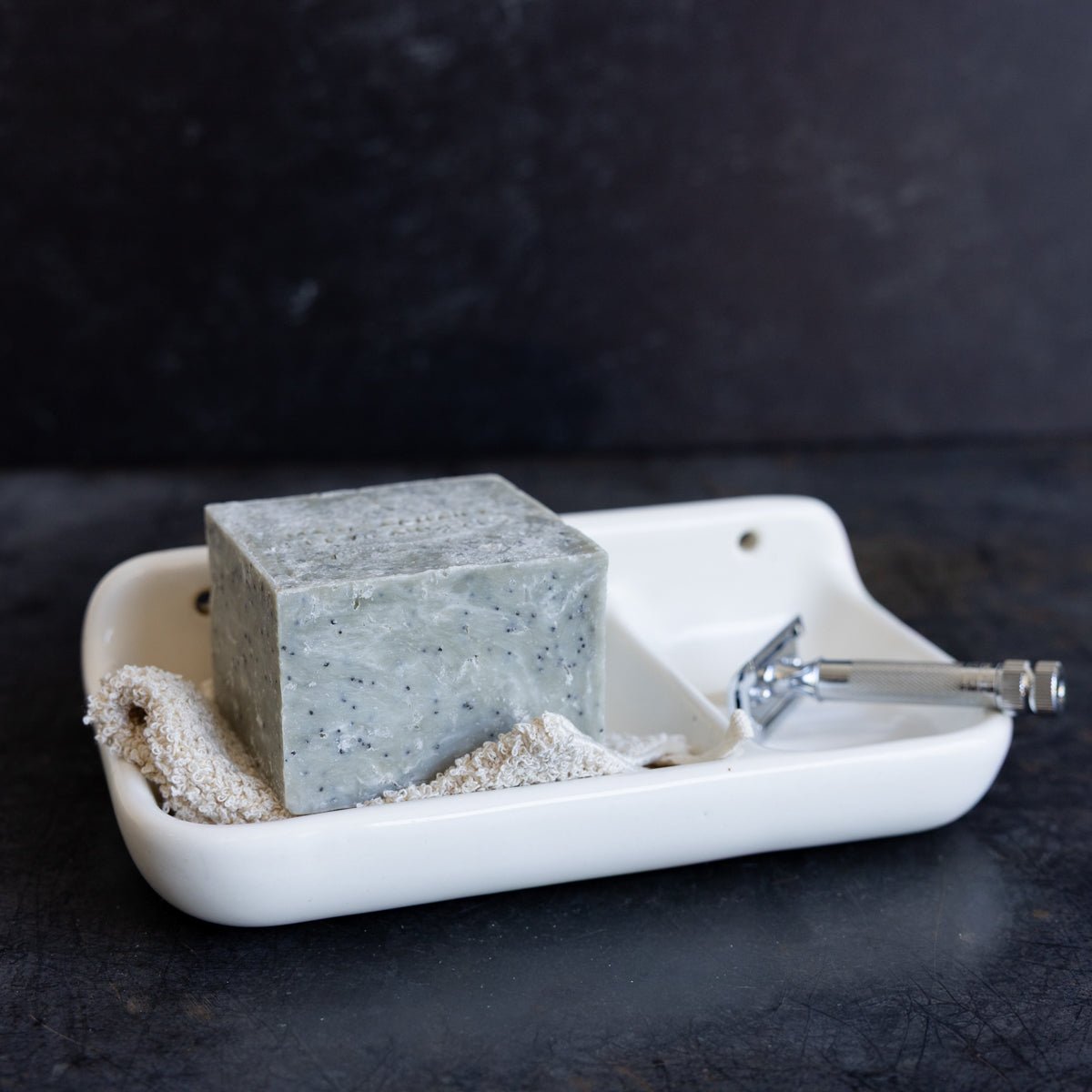 Porcelain Schoolhouse Soap Dish - elsie green - decor