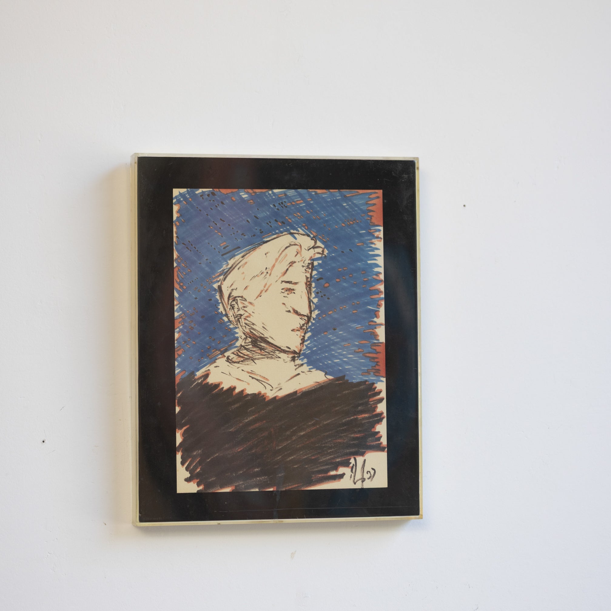 Portrait in Blue and Black - elsie green - art