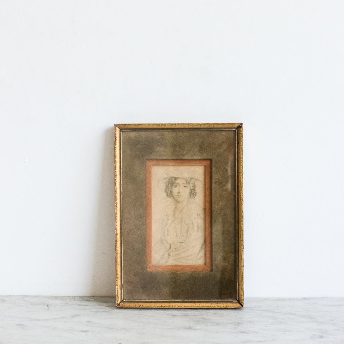 Portrait of Woman in Hat Pencil Drawing - elsie green - art