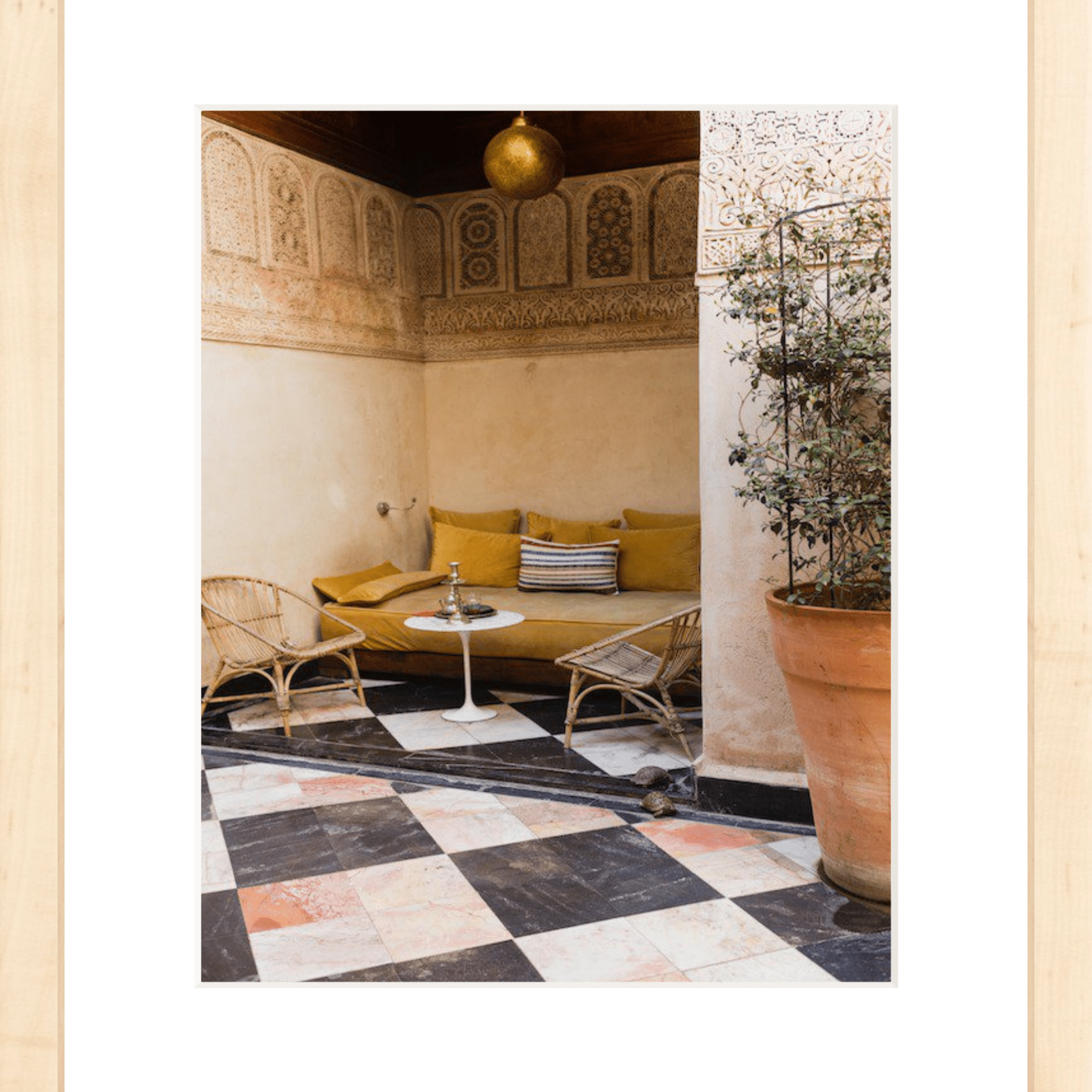 Private Alcove in Marrakech Printed Photograph - elsie green - Art