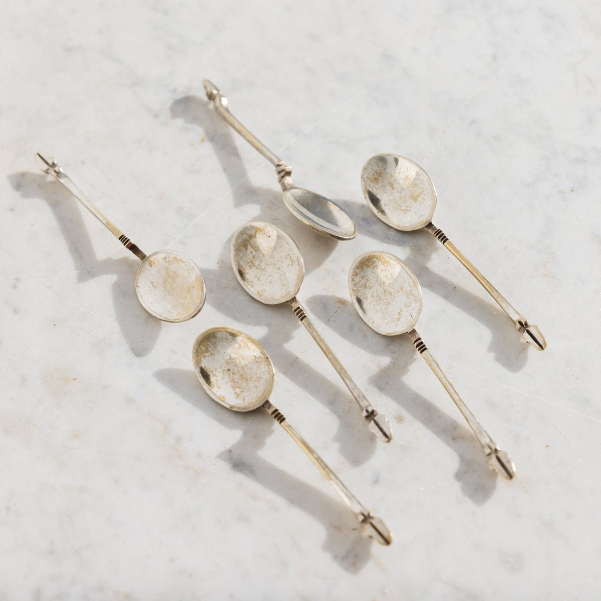 Rare Demitasse Spoon Set of 6 - elsie green -