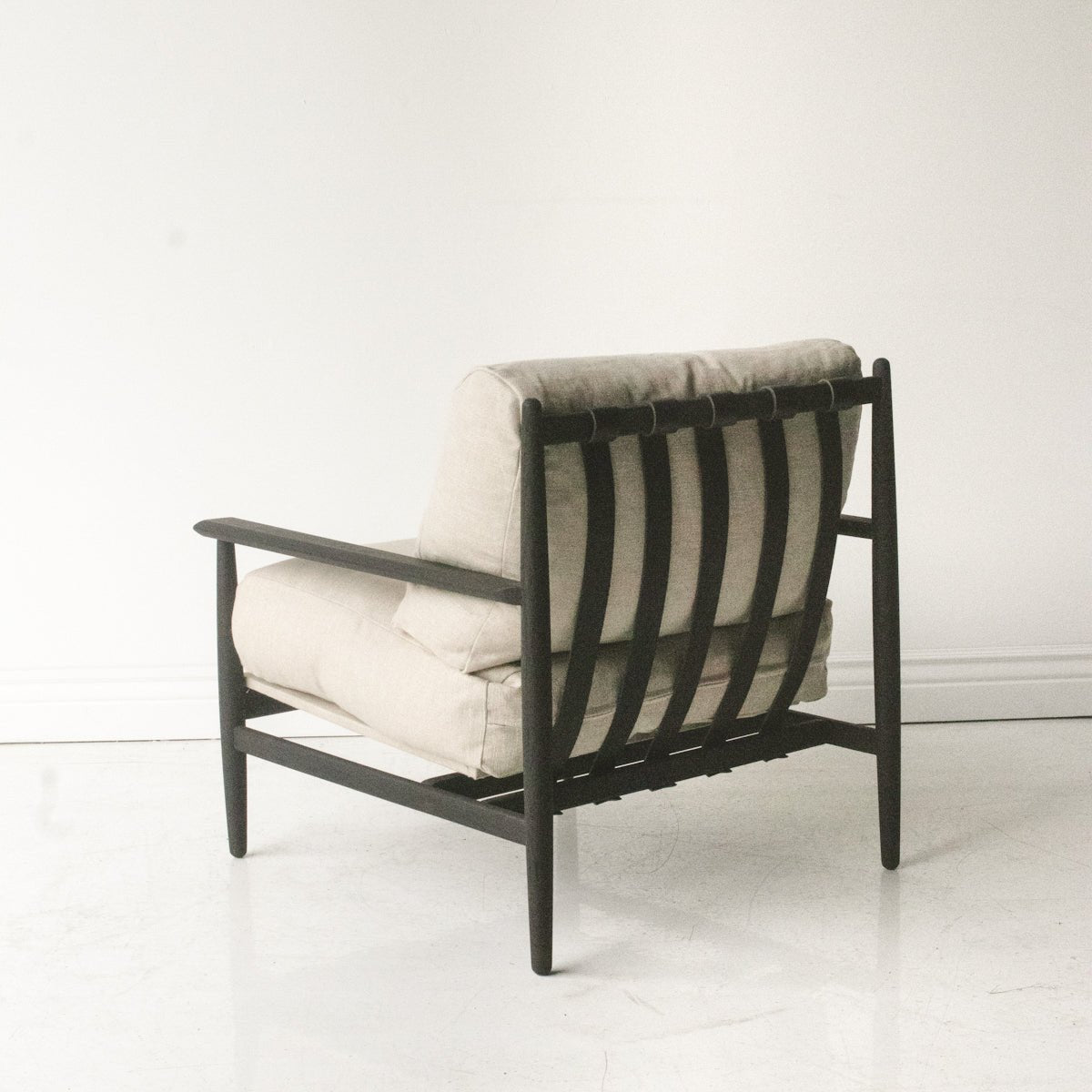Reclaimed Oak and Linen Accent Chair - elsie green - reclaimed wood furniture