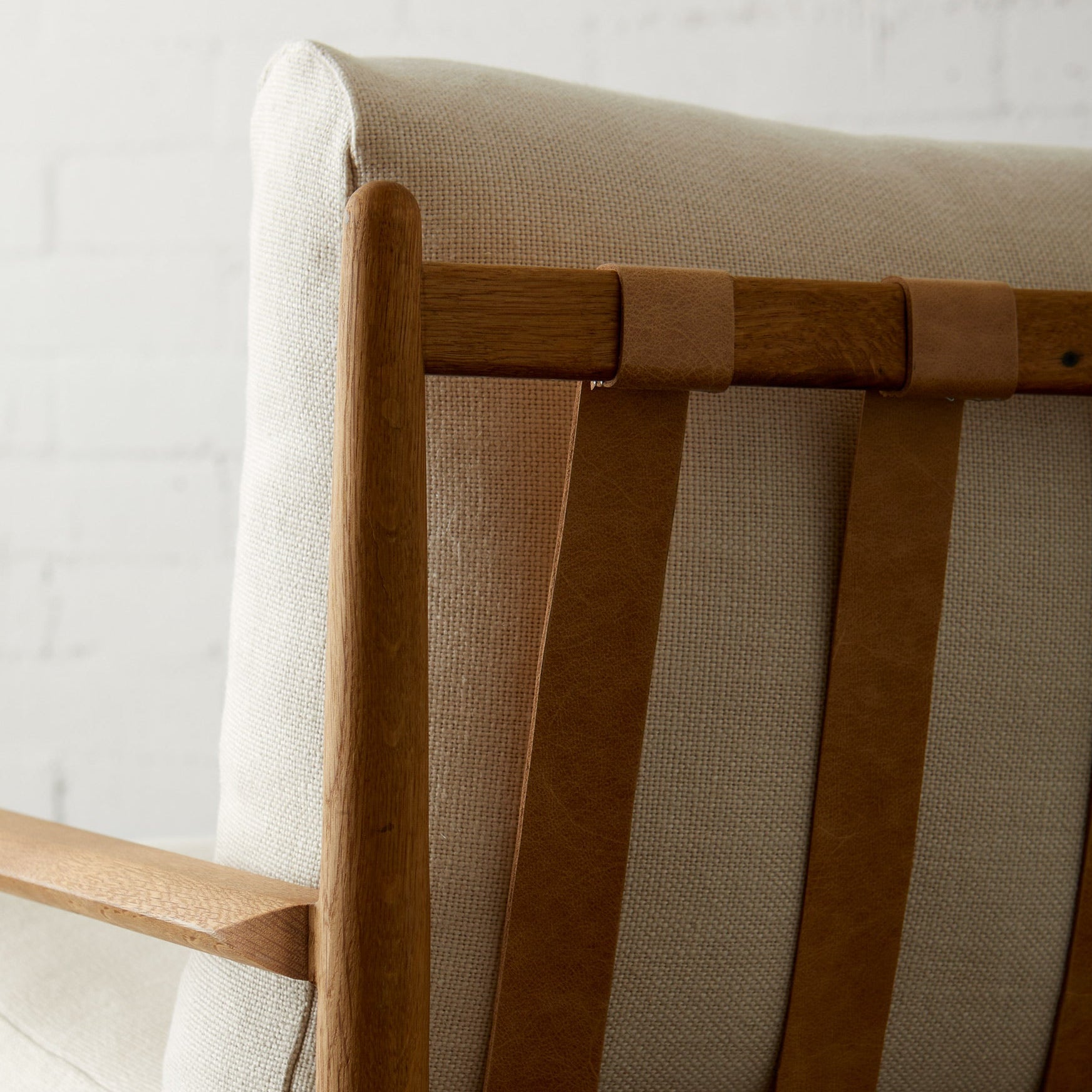 Reclaimed Oak and Linen Accent Chair - elsie green - reclaimed wood furniture