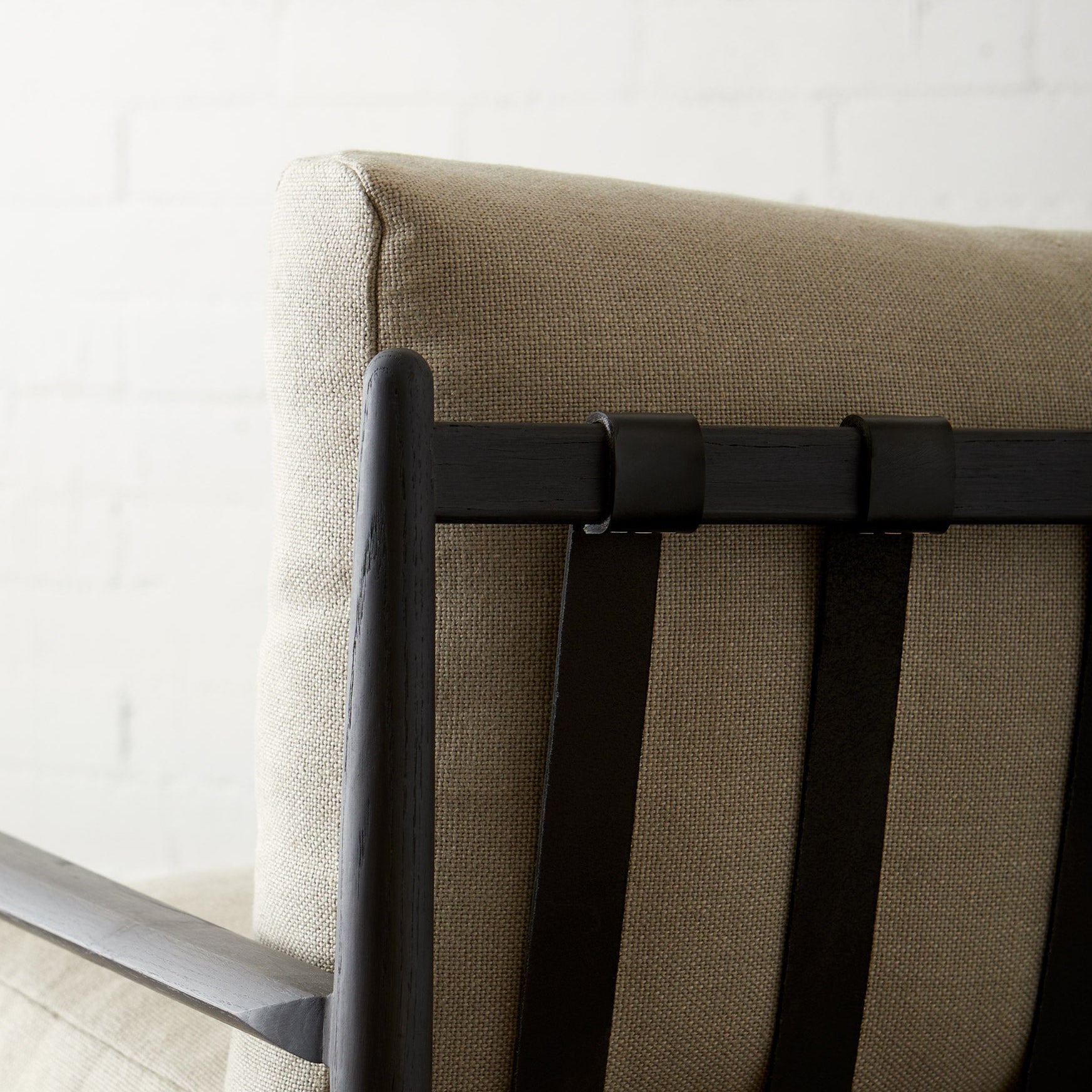 Reclaimed Oak and Linen Accent Chair - elsie green - reclaimed wood furniture