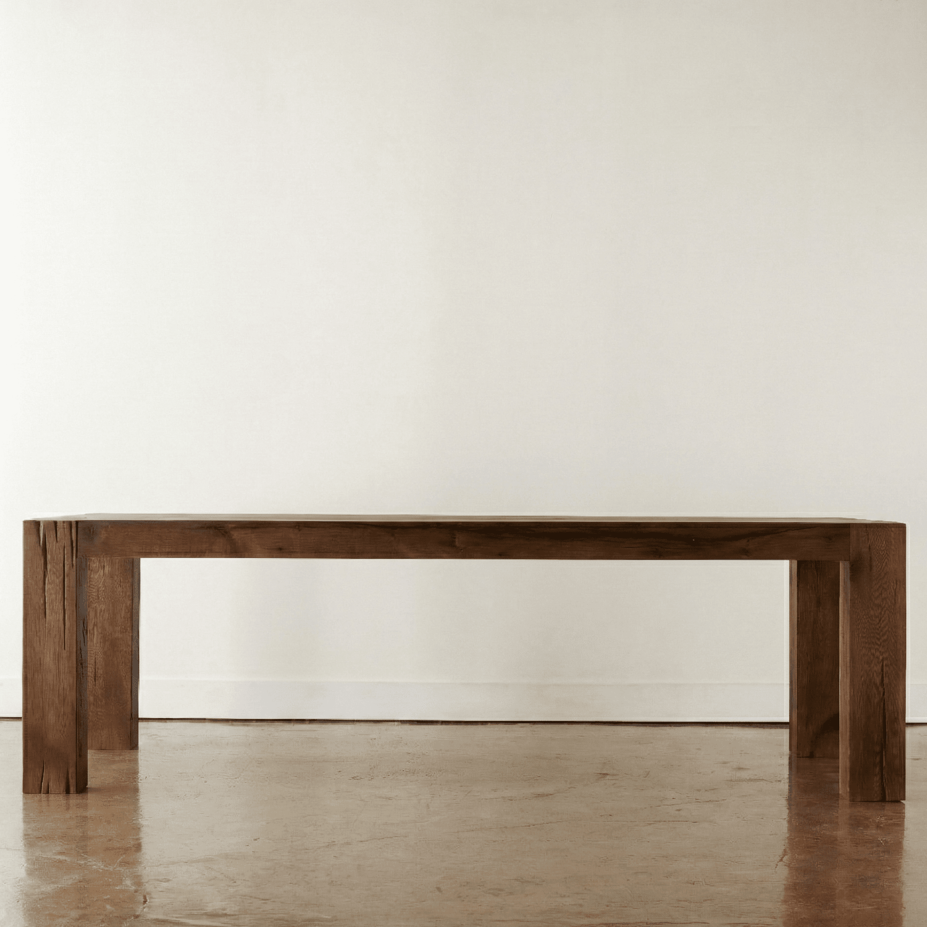 Reclaimed Oak Parsons Style Dining Table - elsie green - reclaimed wood furniture