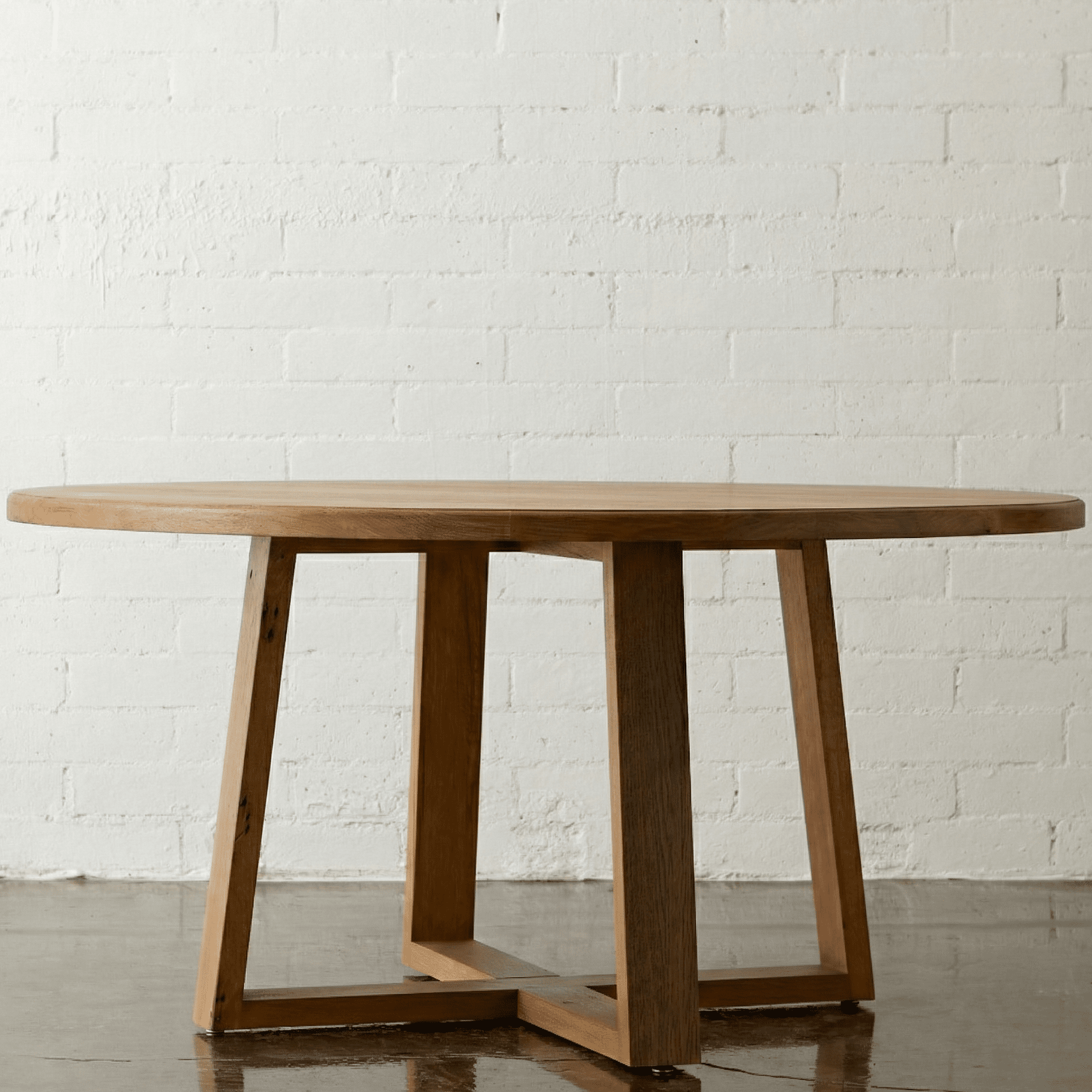 Reclaimed Oak Round Dining Table - elsie green - reclaimed wood furniture