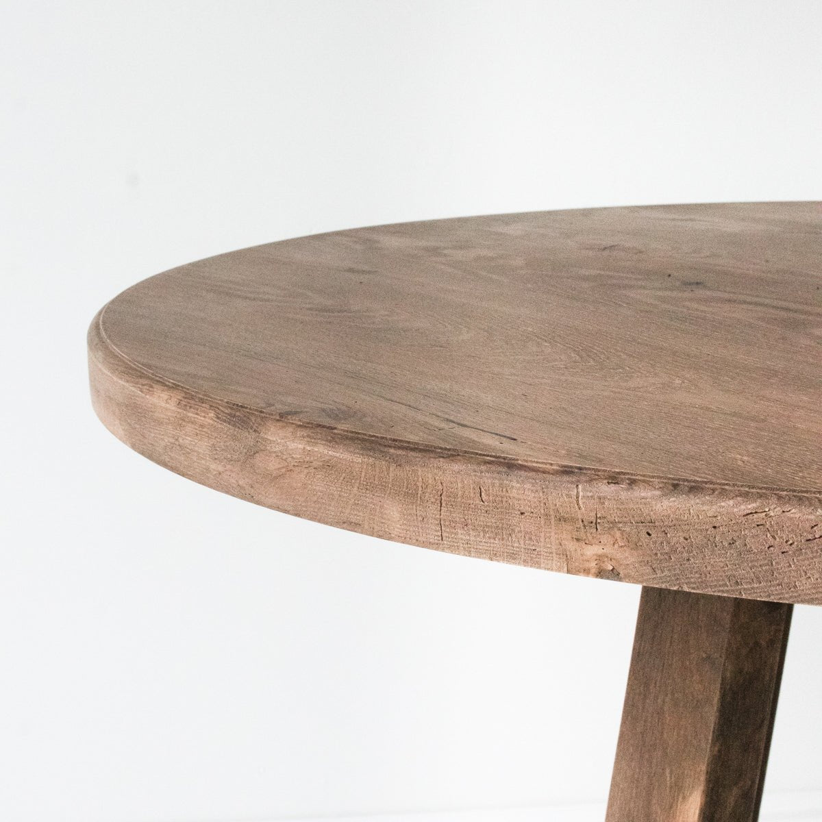 Reclaimed Oak Round Dining Table - elsie green - reclaimed wood furniture