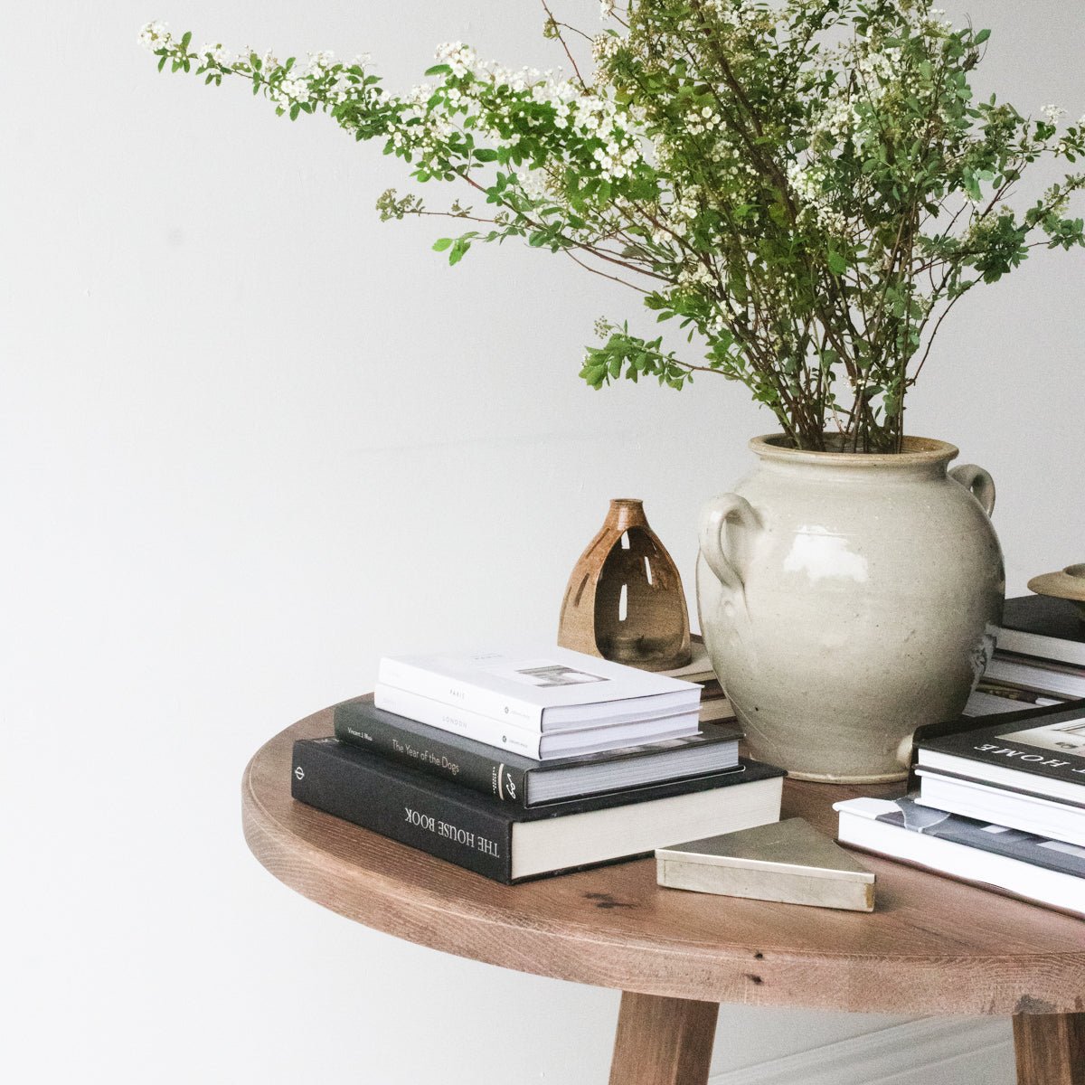 Reclaimed Oak Round Dining Table - elsie green - reclaimed wood furniture