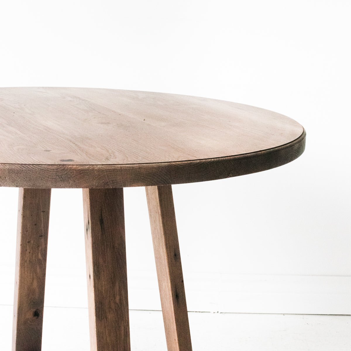 Reclaimed Oak Round Dining Table - elsie green - reclaimed wood furniture