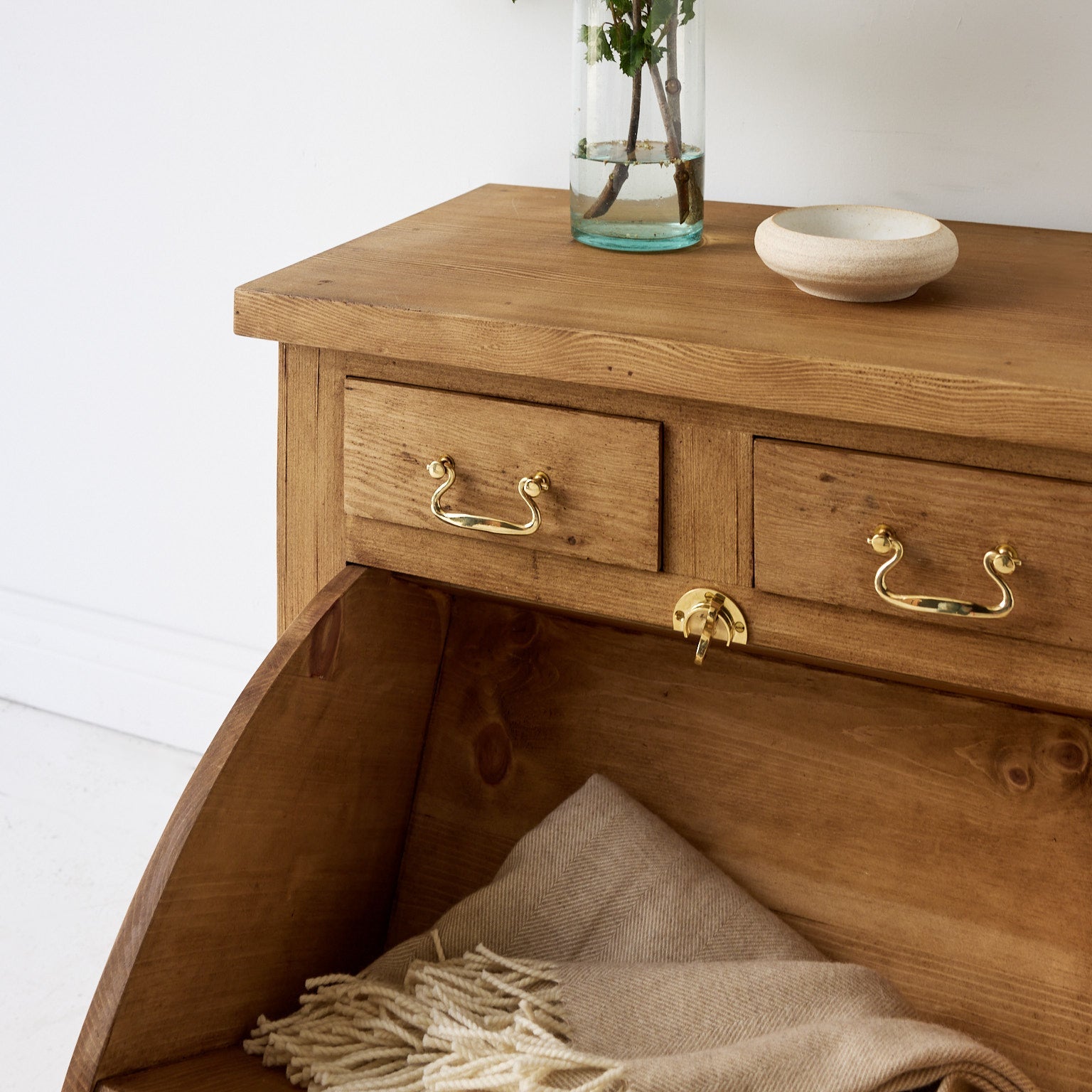 Reclaimed Wood Farmhouse Baker's Cabinet | Floor Sample - elsie green - Custom Furniture