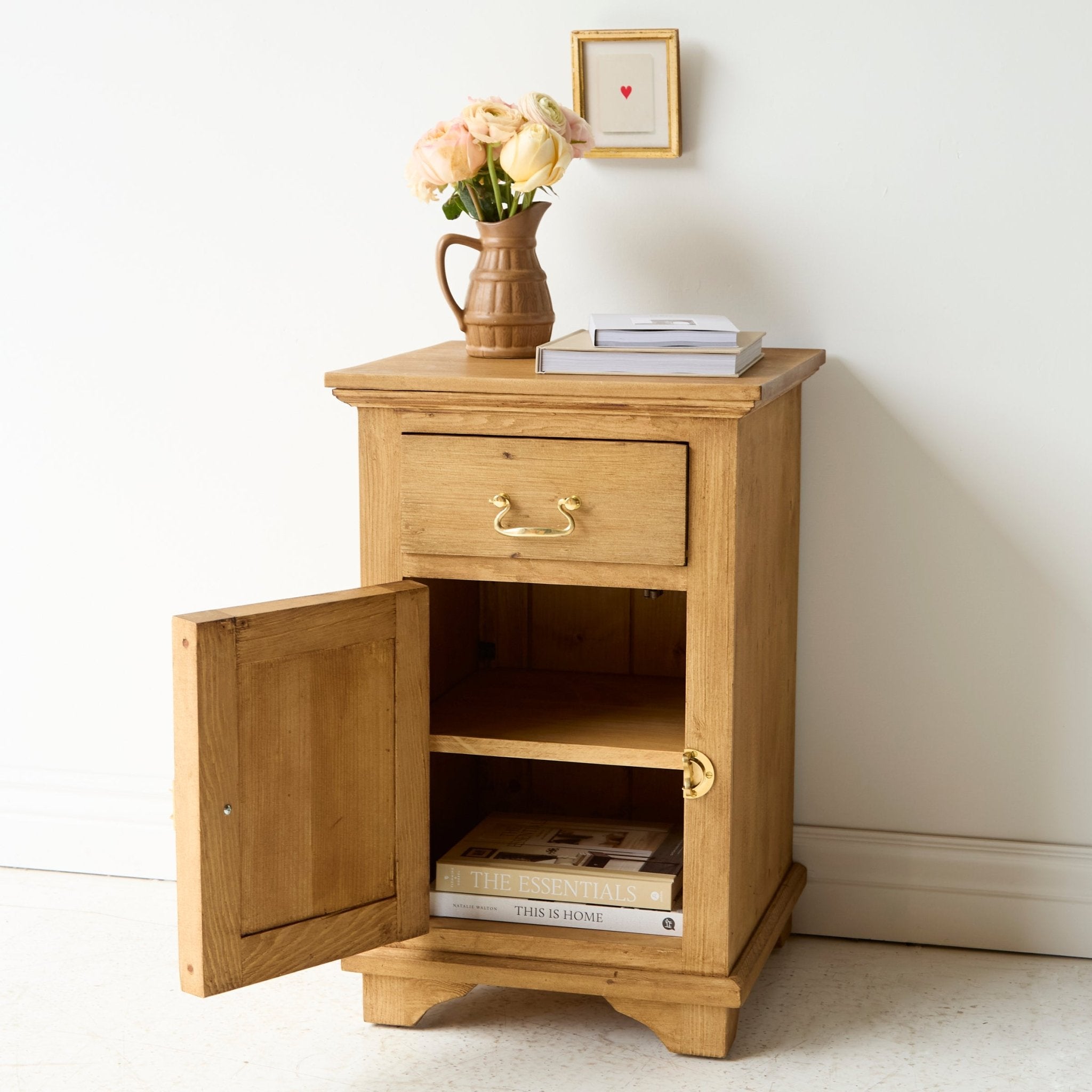 Reclaimed Wood Farmhouse Bedside Table - elsie green - reclaimed wood furniture