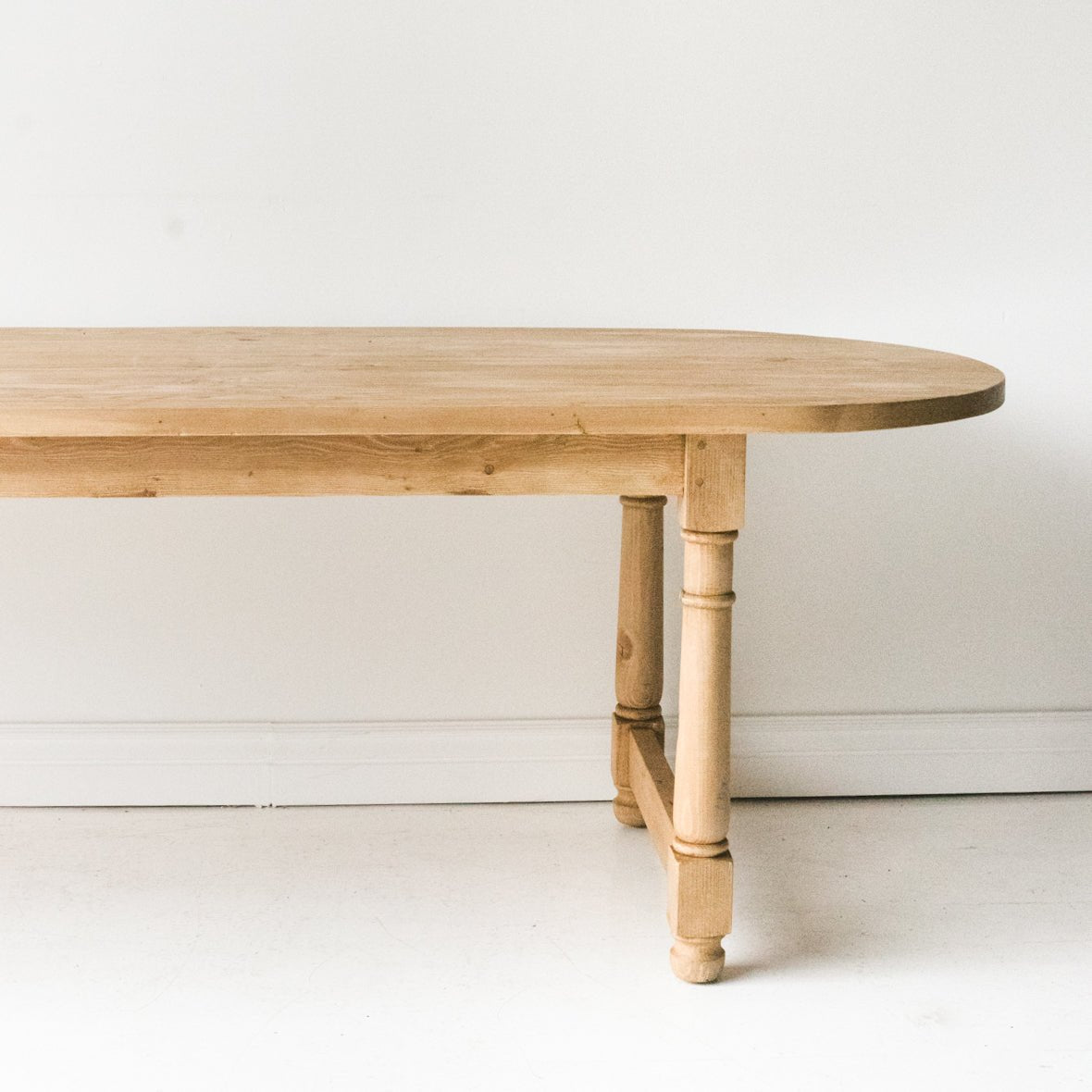 Reclaimed Wood Oval Farm Table | Floor Sample - elsie green - Custom Furniture