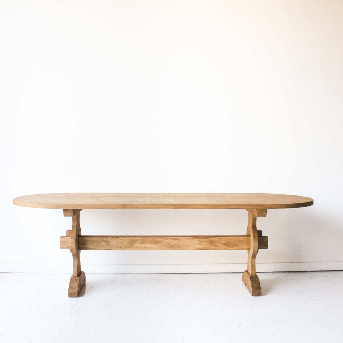 Reclaimed Wood Oval Monastery Dining Table - elsie green - reclaimed wood furniture