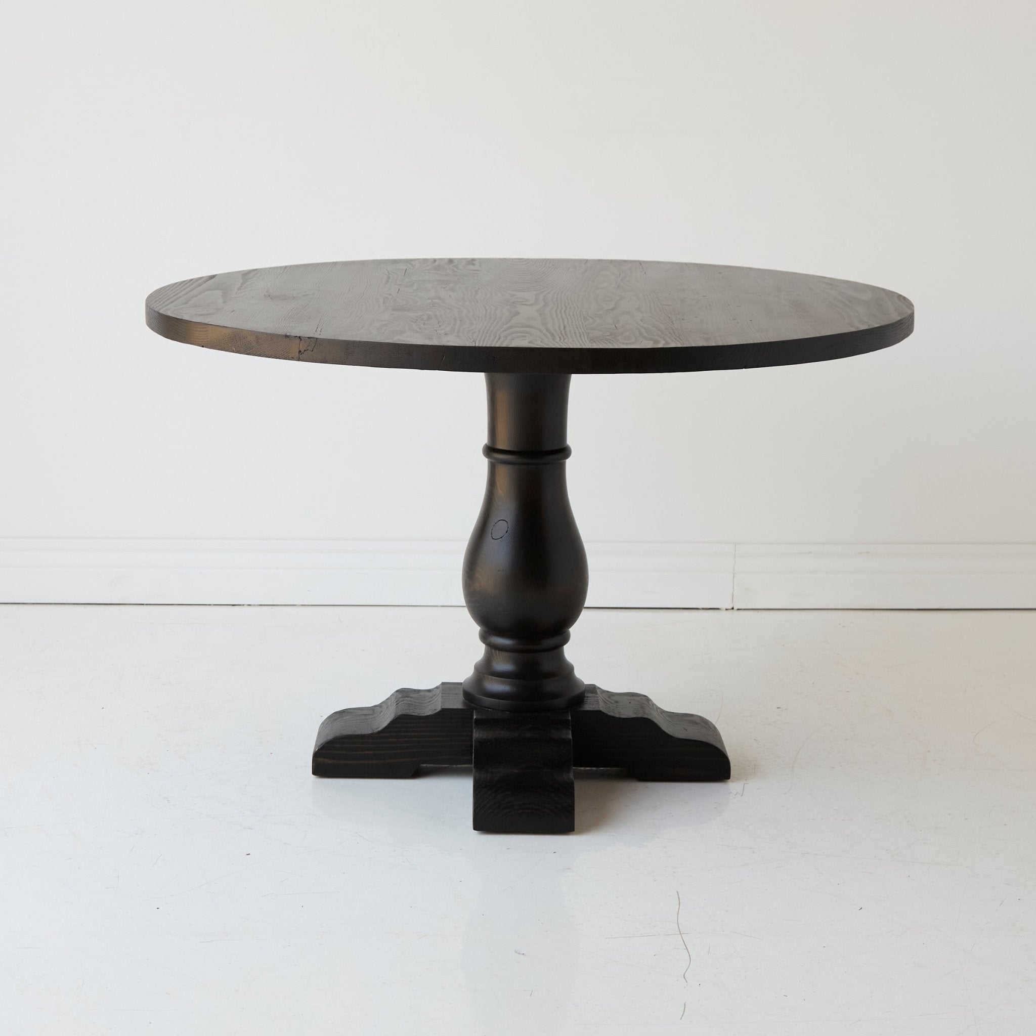 Reclaimed Wood Pedestal Dining Table - elsie green - Custom Furniture
