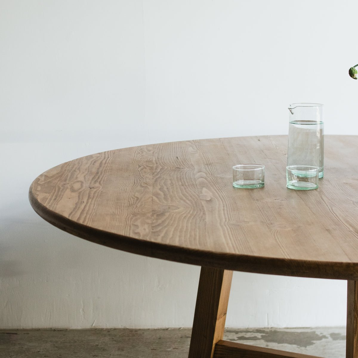 Reclaimed Wood Round Dining Table - elsie green - reclaimed wood furniture