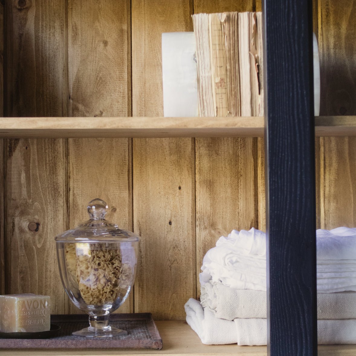 Reclaimed Wood Sliding Glass Door Cabinet | Floor Sample - elsie green - reclaimed wood furniture