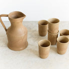 Rhodaceram Numbered Sandstone Pitcher & Set Of 6 Tumblers - elsie green - The French Kitchen