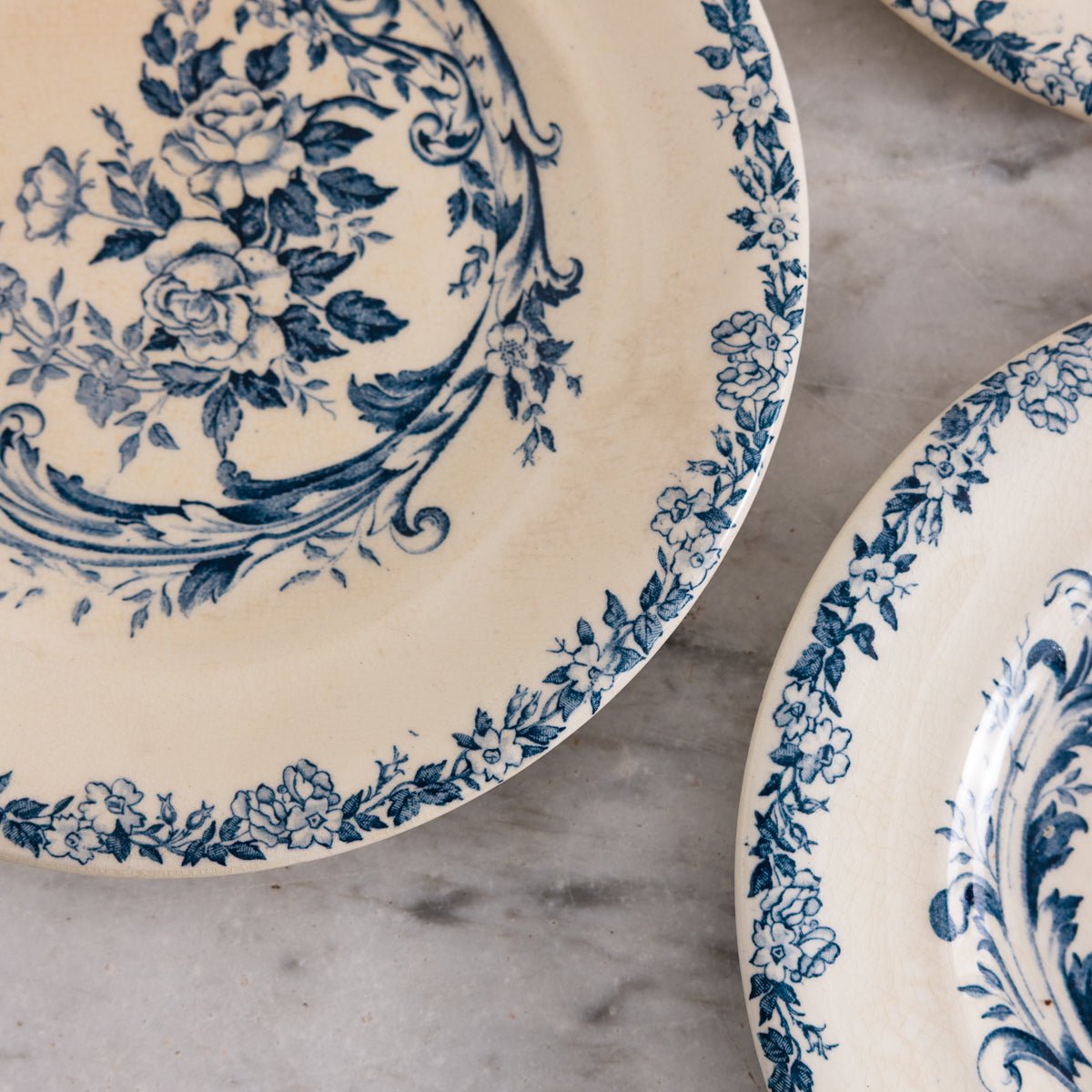 Rocaille Transferware Dinner Plate Set of 4 - elsie green - the french kitchen