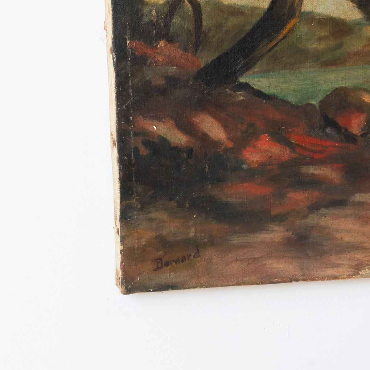 Rocky Shoreline Oil Painting - elsie green - art