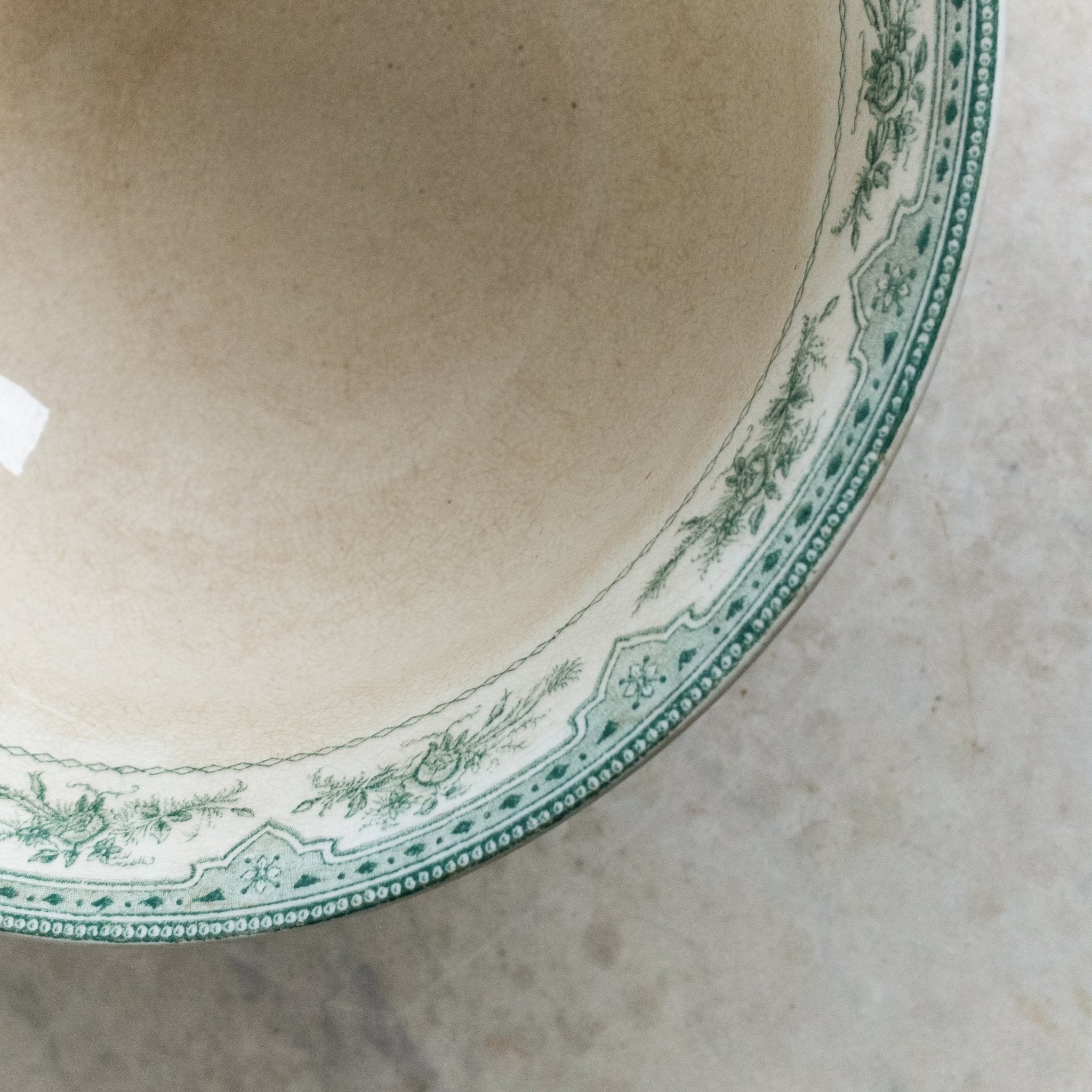 Roses-Mousses Transferware Serving Bowl - elsie green - The French Kitchen