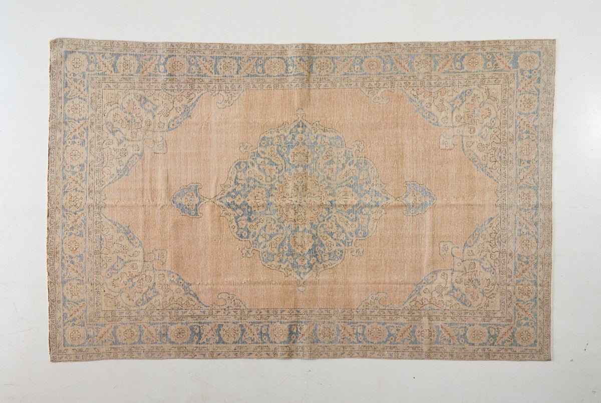 Rousillon Vintage Rug | 6'11.25" x 10'8" - elsie green - textiles