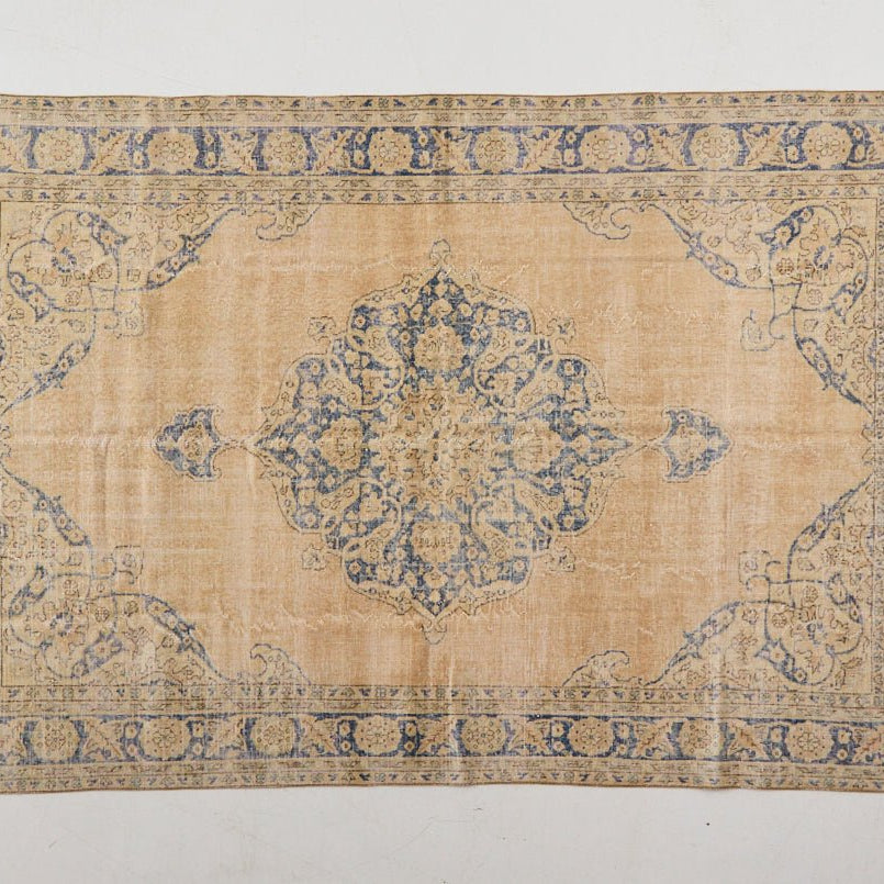 Rousillon Vintage Rug | 6'11.25" x 10'8" - elsie green - textiles