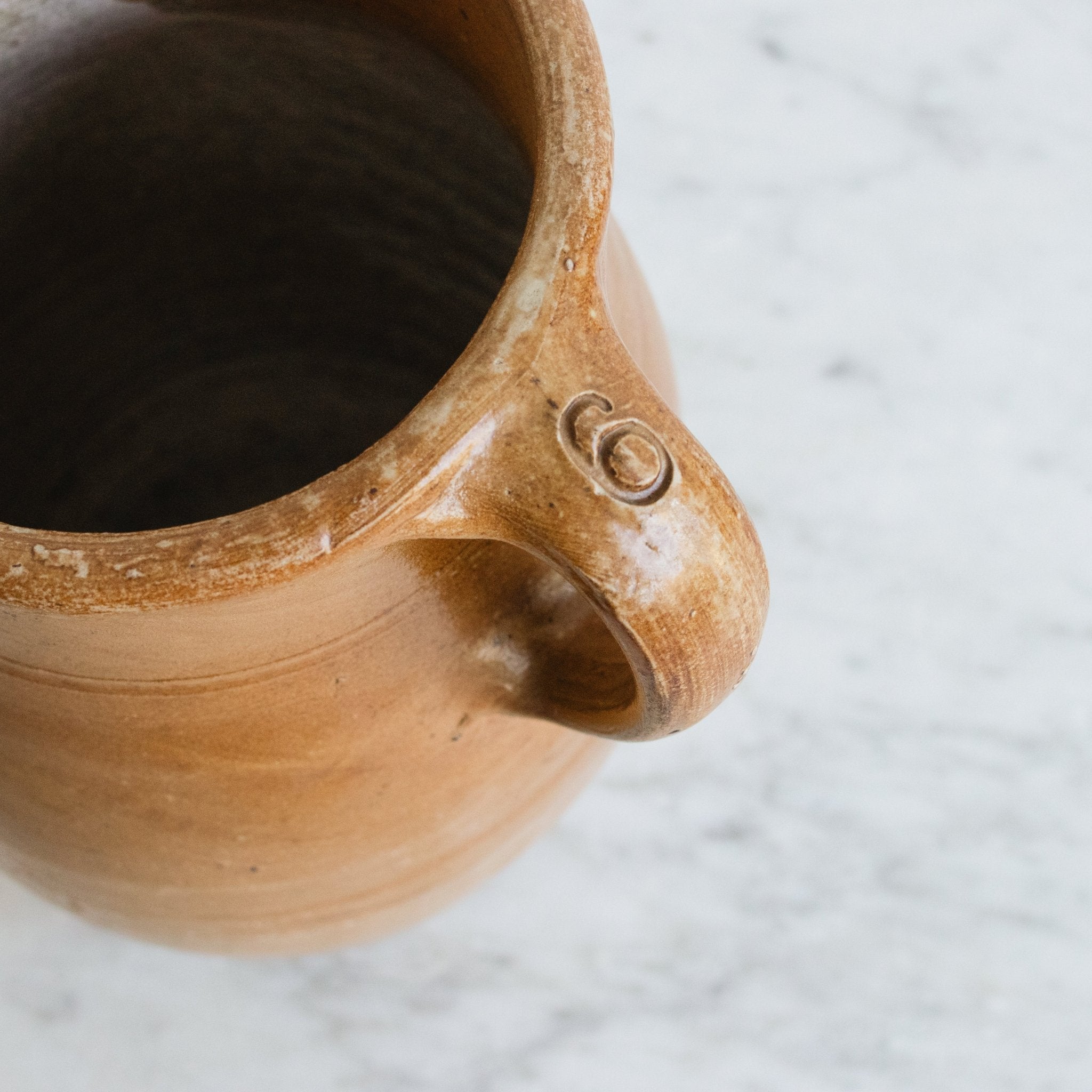 Rustic Stamped Stoneware Pitcher - elsie green - The French Kitchen