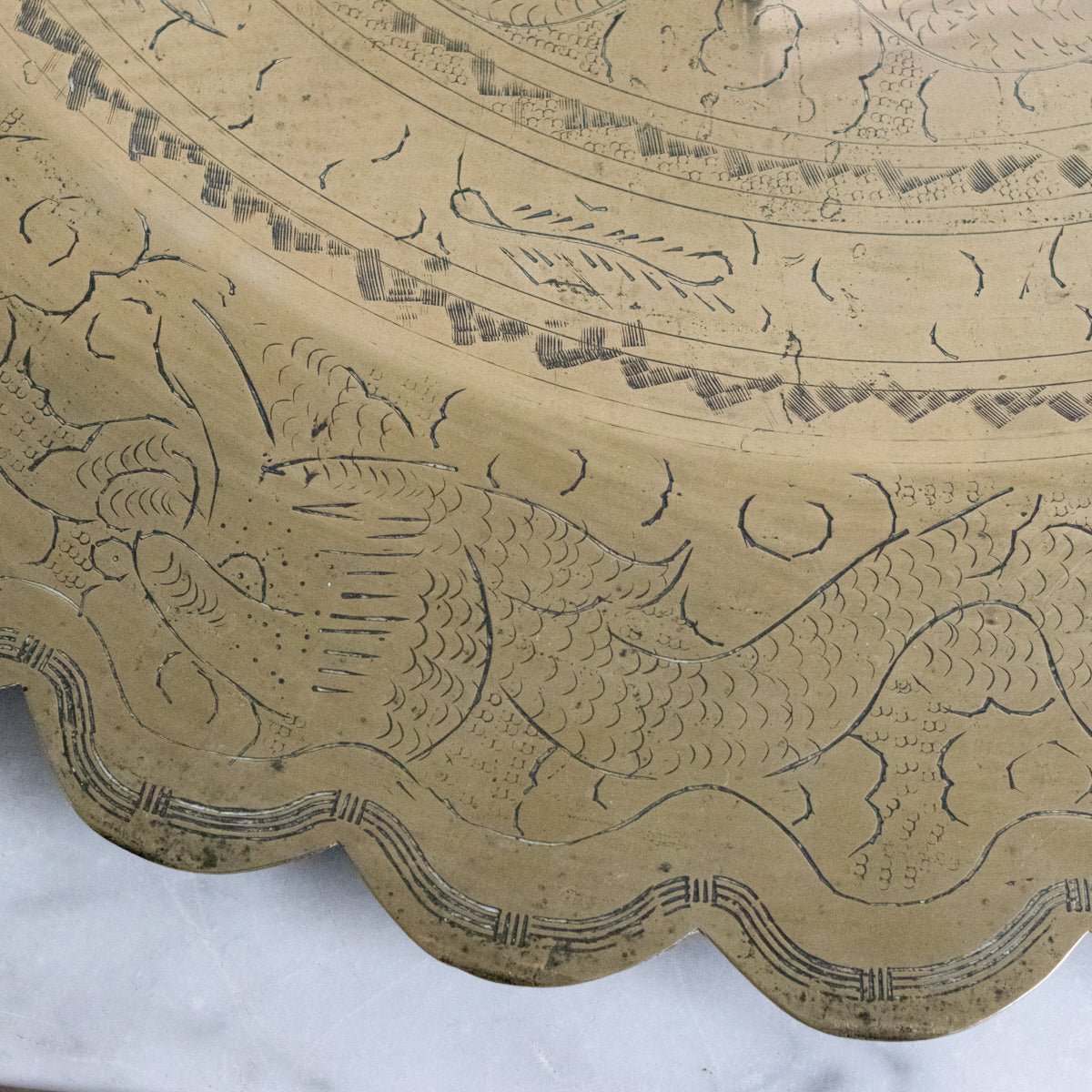 Scalloped Moroccan Tray - elsie green - the french kitchen