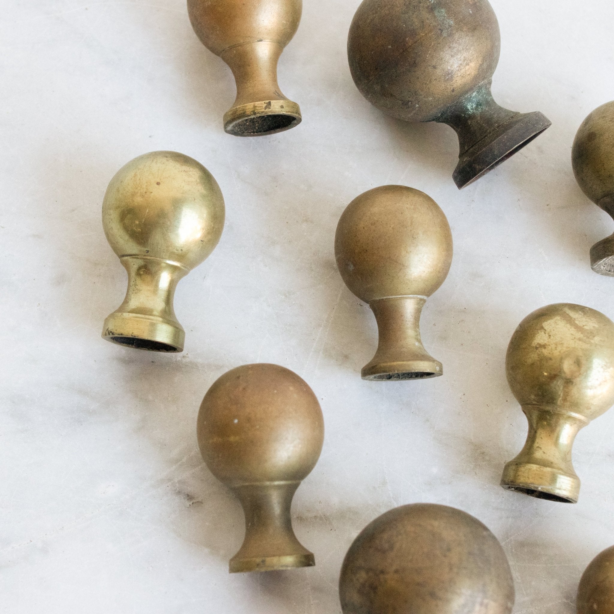 Set Of 9 Brass Knobs - elsie green - decor