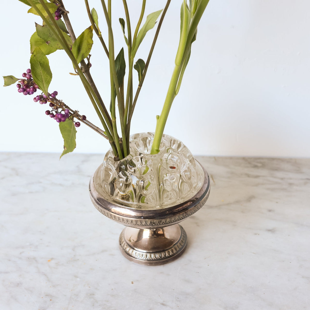 Silver Flower Frog - elsie green - decor