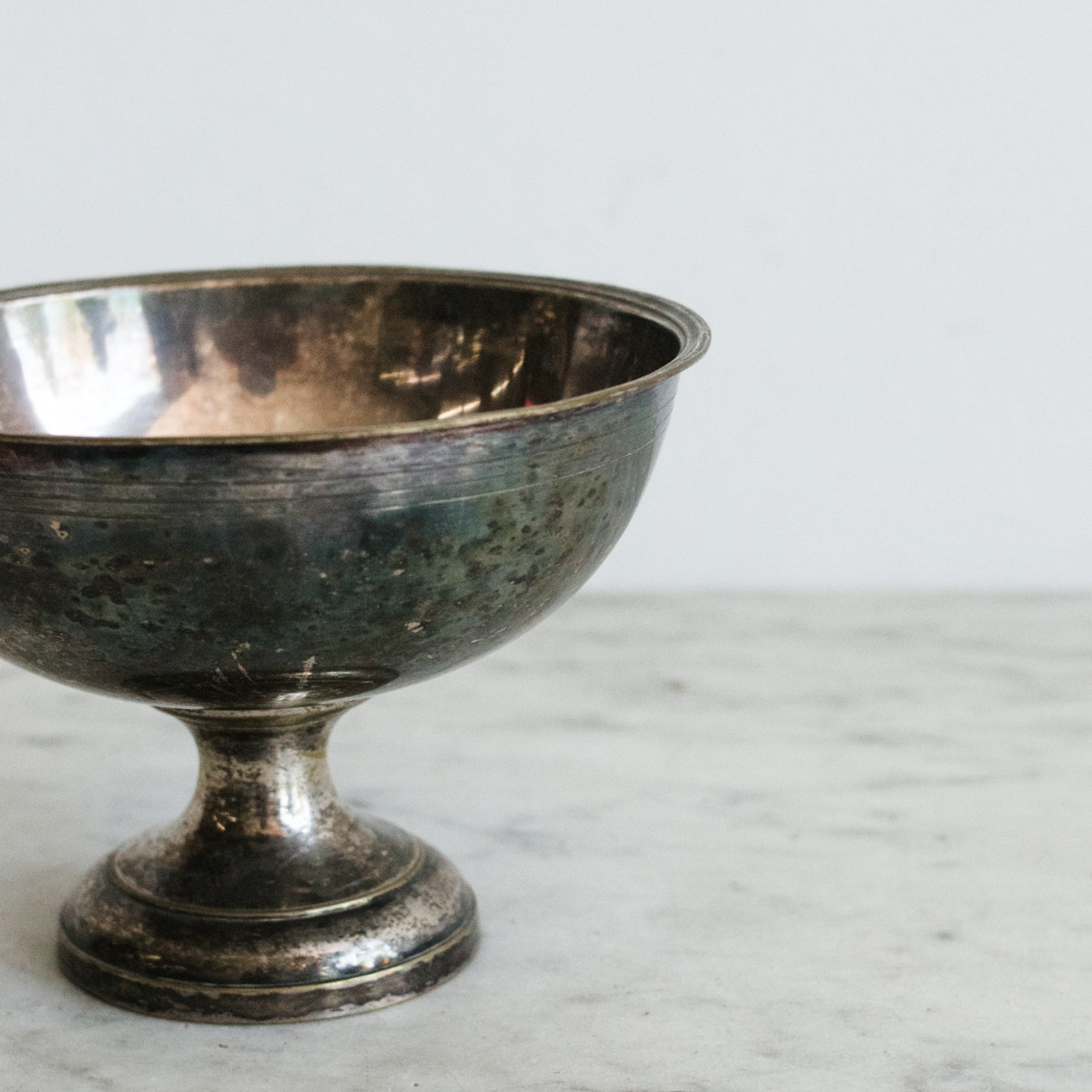 Silver Pedestal Bowl - elsie green - the french kitchen
