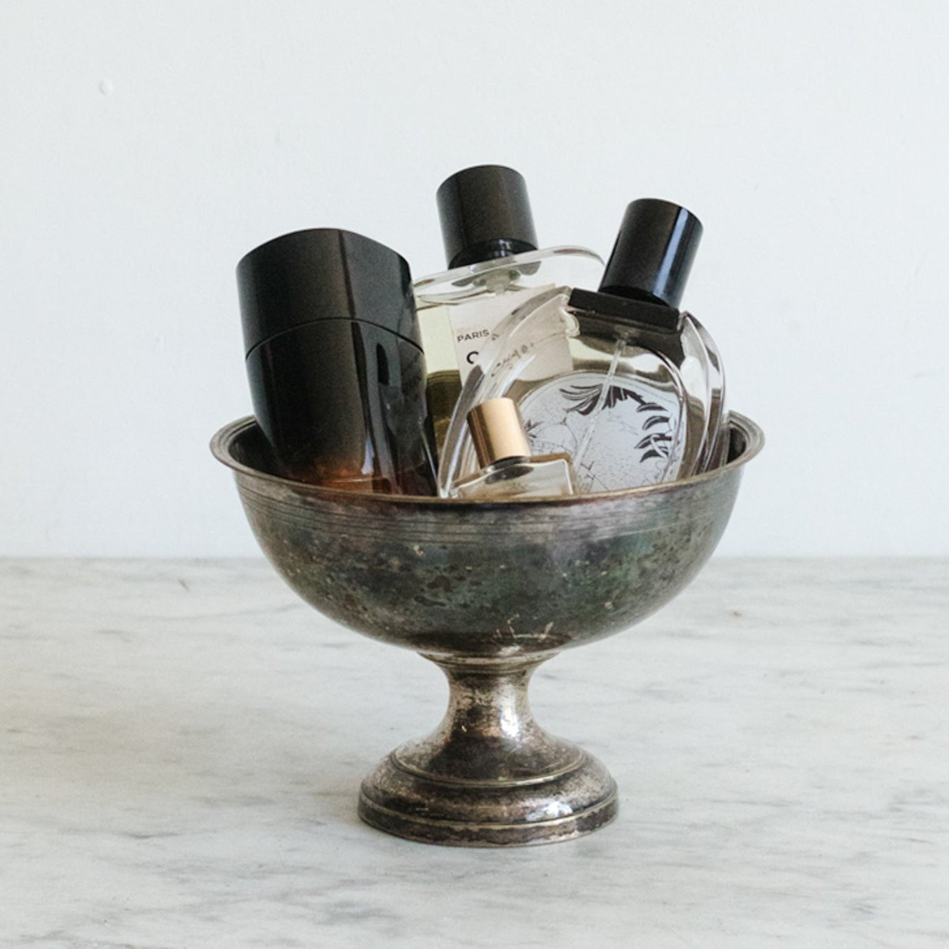 Silver Pedestal Bowl - elsie green - the french kitchen